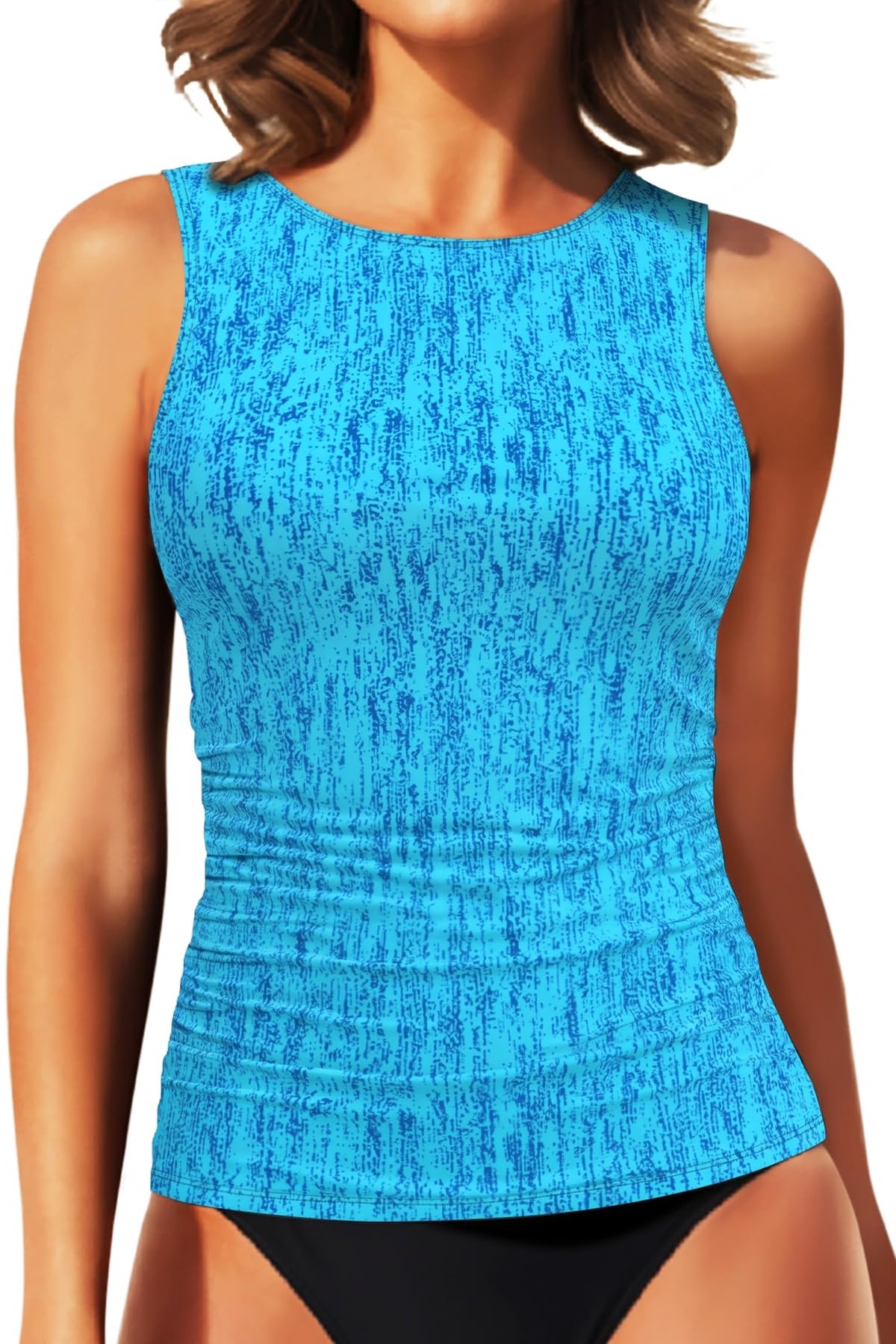 Daci Tankini Tops for Women Tummy Control Swim Top Only