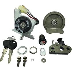 Cerradura Derbi Senda one by camamoto Kit de Bloqueo/Cerradura (cod 77208220 Completo para Panel de Teclas con Tapa de Gasolina y Puerta para Objetos compatibles con Yamaha aerox/MBK Nitro de 1997 a 2002)