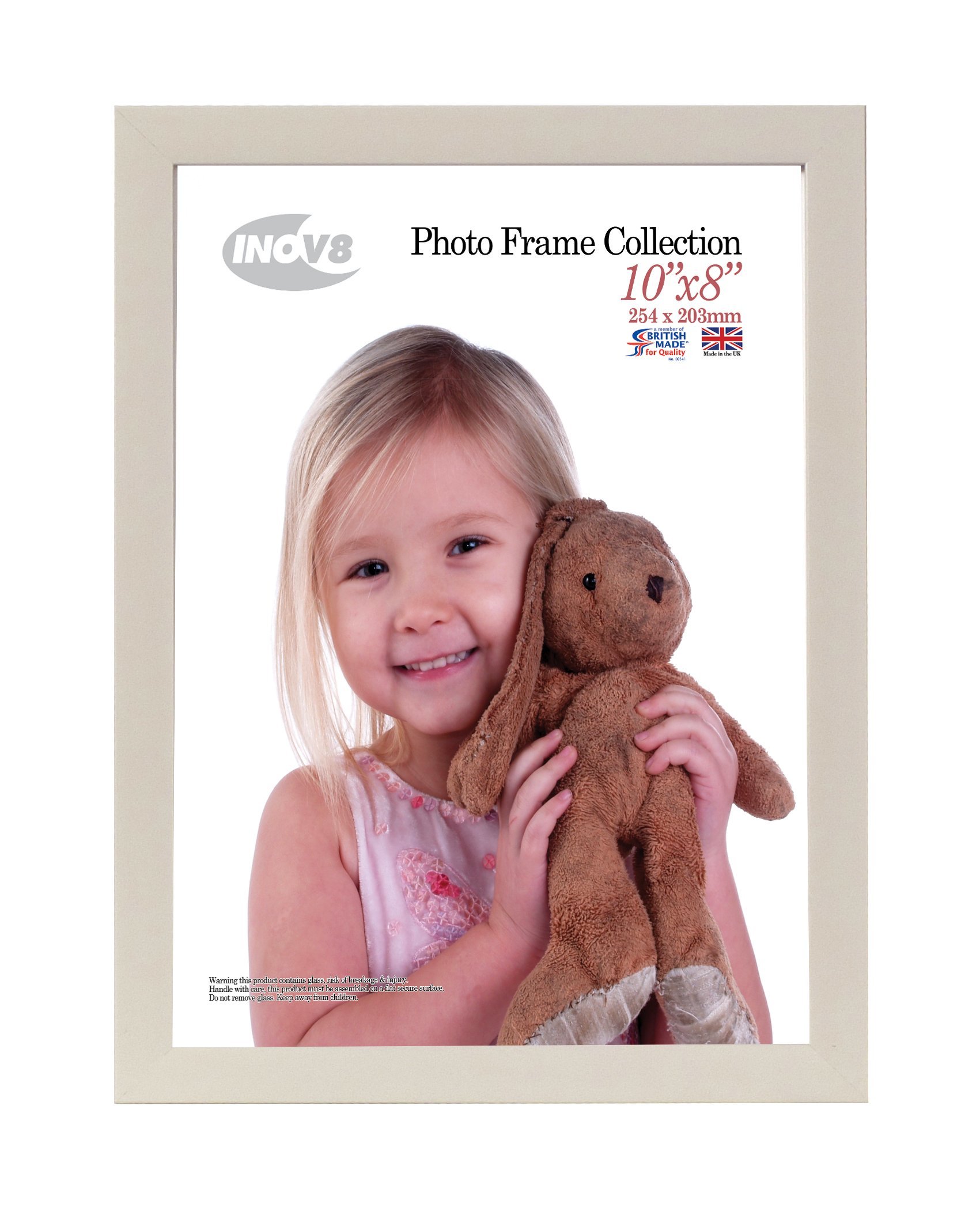 Inov8 Framing PFVS-SOGR-108 British Made Traditional Picture/Photo Frame, Soft Grey, 10x8 inch