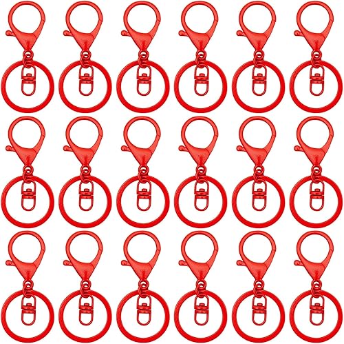 Miniatura 1 de 30 llaveros con cierre de langosta para fabricación de joyas, broches de metal giratorios con cierres giratorios, clips de gancho, anillo de llavero