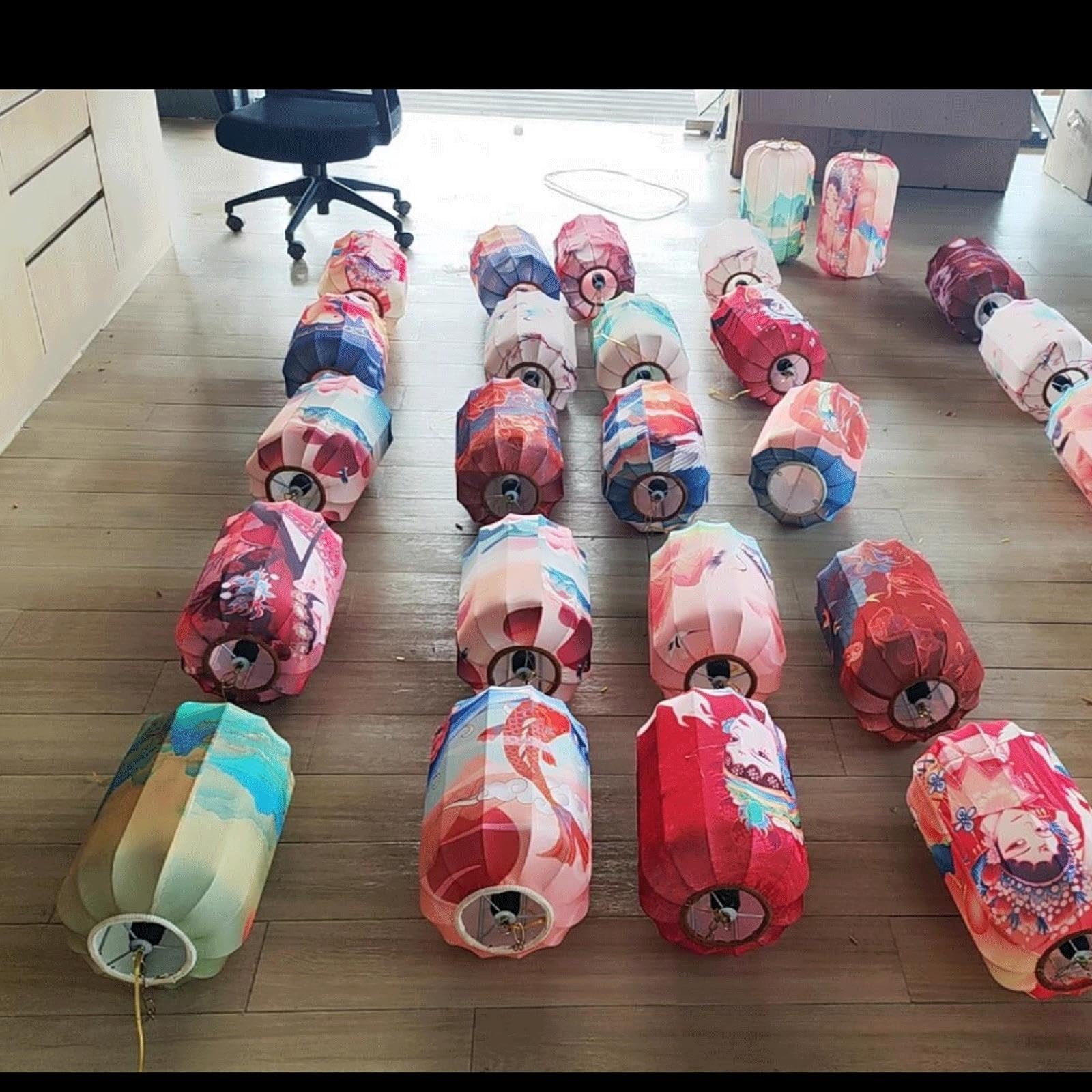 Wietnamska latarnia jedwabna 9x15,7 cali Chińskie latarnie