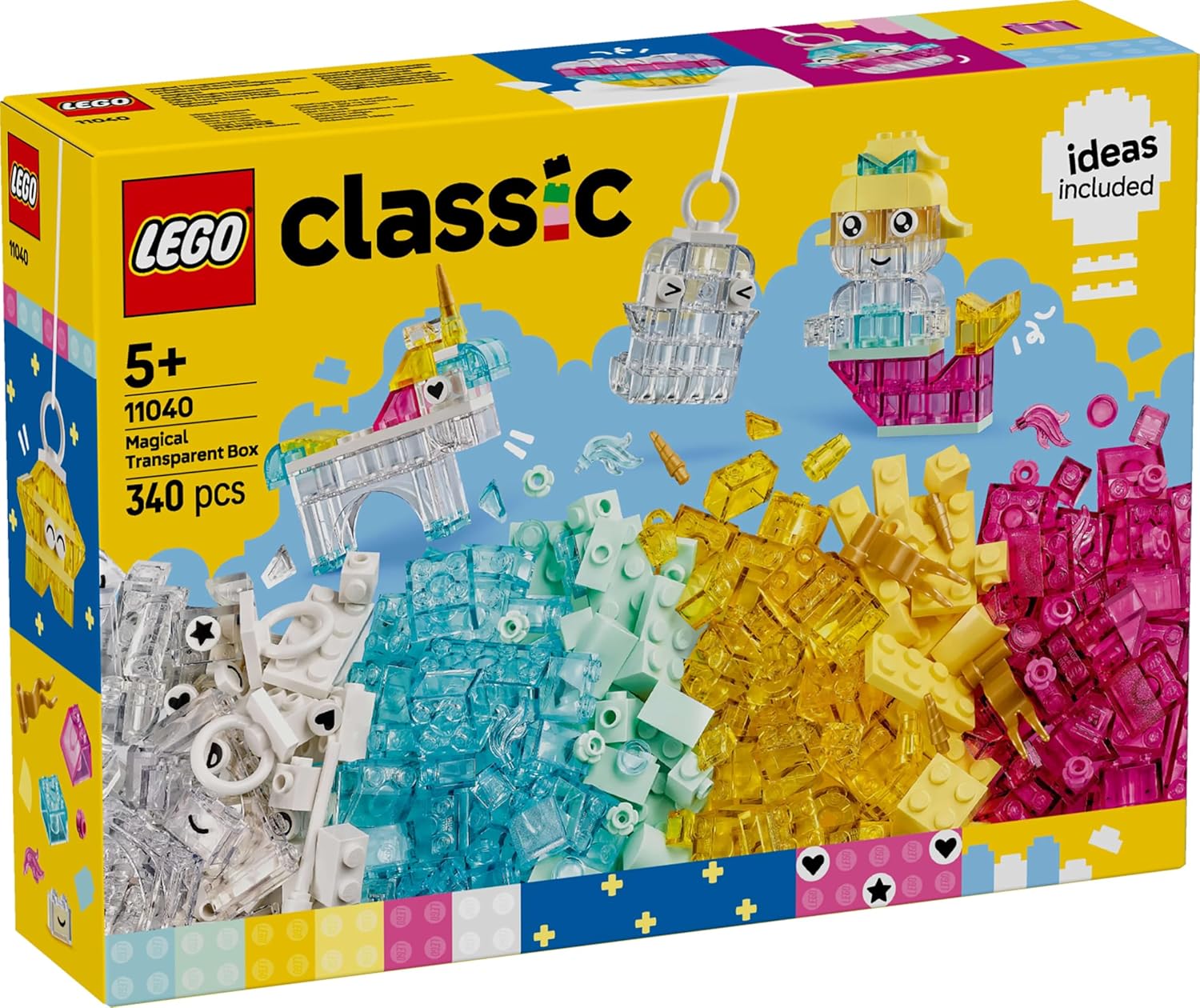 LEGO 11040 Classic Wow Idea Box, Clear Color, Toy, Birthday, Present, Blocks, Educational Girls, Boys, Children, 5, 6, 7, 8, Pretend Play, Pretend Play