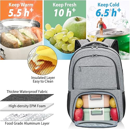 Miniatura 2 de Mochila para laptop L5, gris, 17