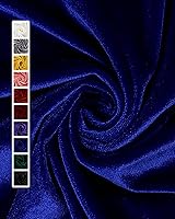 Vista 8 de HOTGODEN Tela de terciopelo elástico por yarda: Amarillo 63" de ancho 5 yardas 95% Poliéster 5% Spandex Tela de terciopelo para costura casera