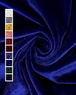 HOTGODEN Stretch Velvet Fabric by The Yard: Royal Blue 63