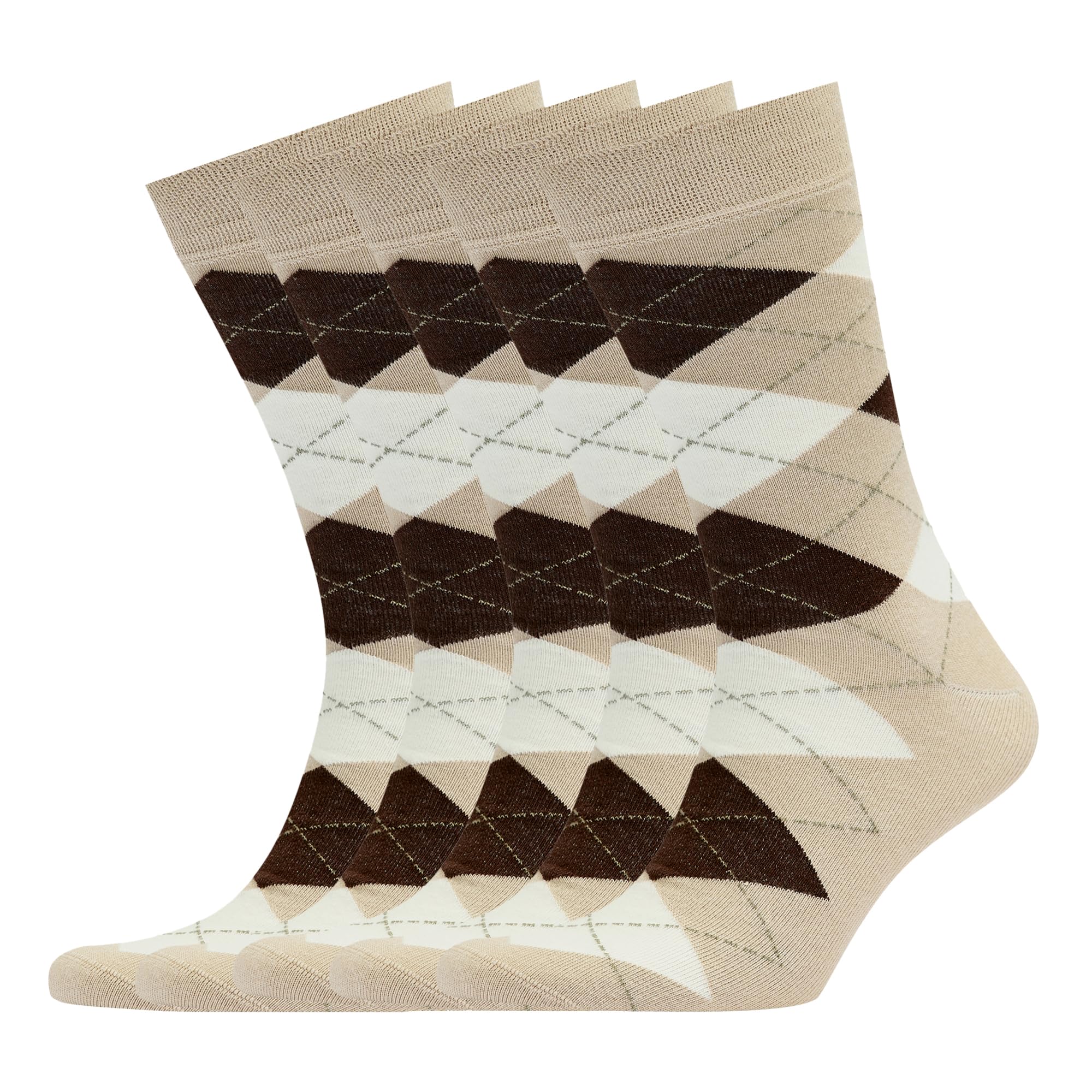 VRD Men's Dress Socks Bamboo Rayon, 5-Pack Crew Socks, Multiple Colors and Designs, Shoe Size 8-13, Gift Box