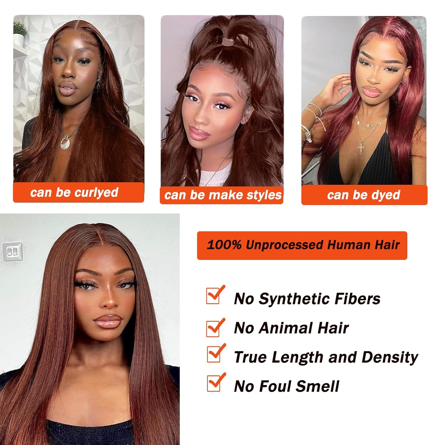 Brown Human Hair Transparent Lace 4x4 Closure Straight Chocolate Brown 4# 100% Unprocessed Virgin Hair Pre Plucked With Baby Hair Wet And Wavy Lace Closure For Women 20 Inch