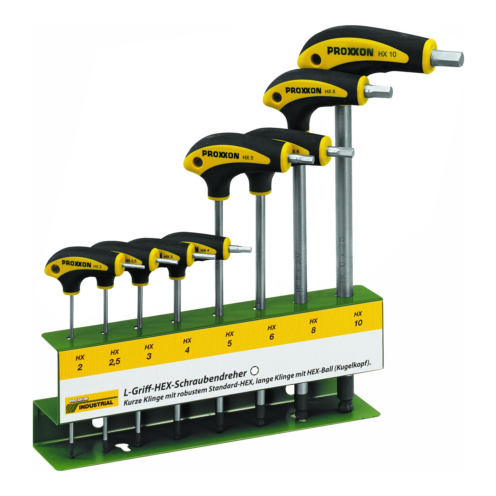 PROXXON 22650 Set 8 Tournevis l-Hex, Noir, SW 2/2,5/3/4/5/6/8/10