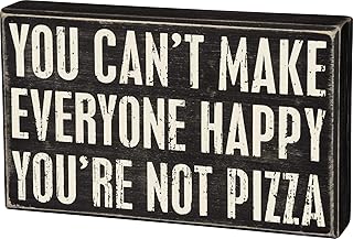Primitives by Kathy 31099 Classic Black and White Box Sign, 10 x 6-Inches, Not Pizza