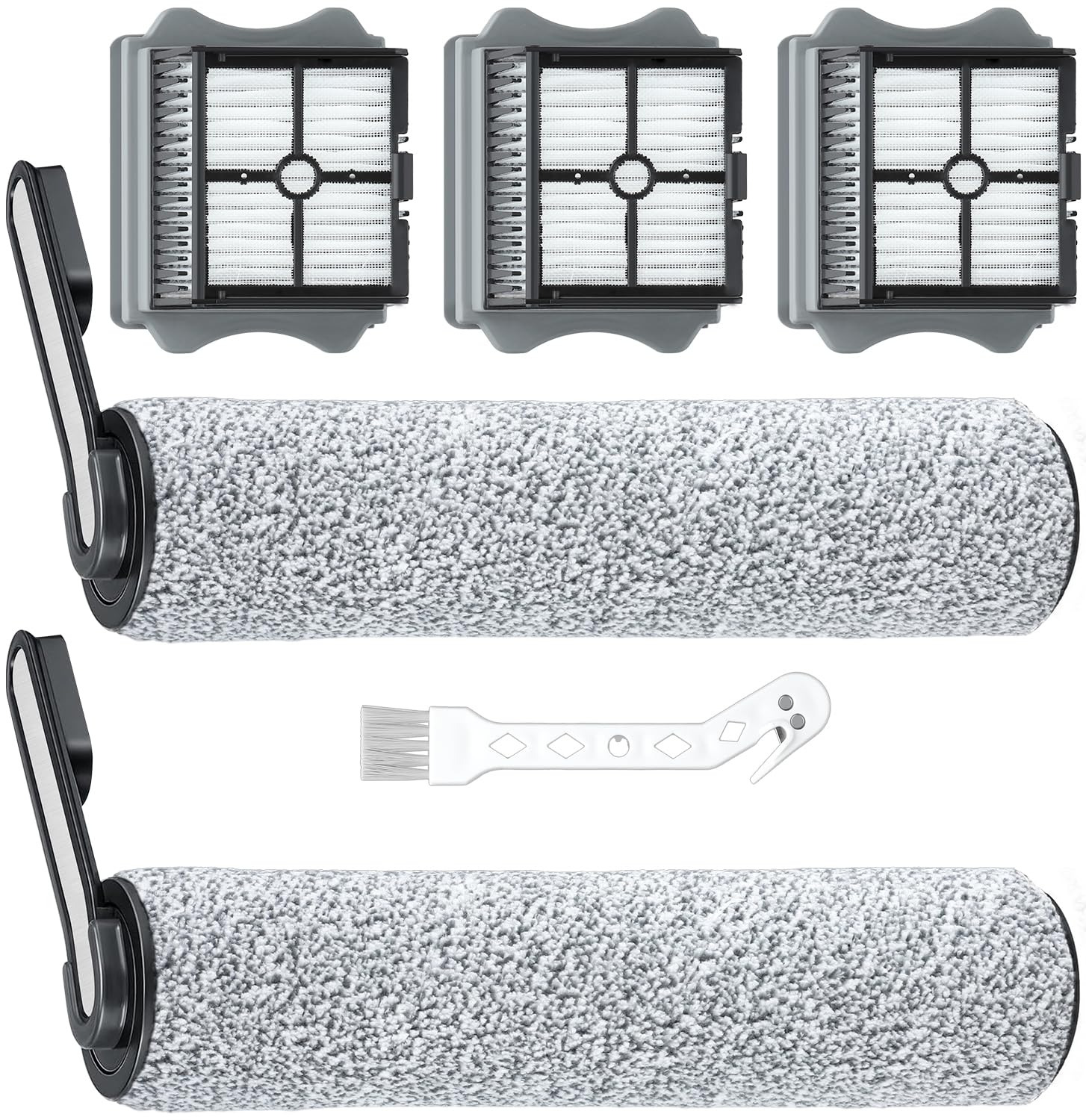 Rouleau Brosse + Filtre HEPA Pour Tineco Floor One S5 Combo - Kit 2 Brosses + 3 Filtres