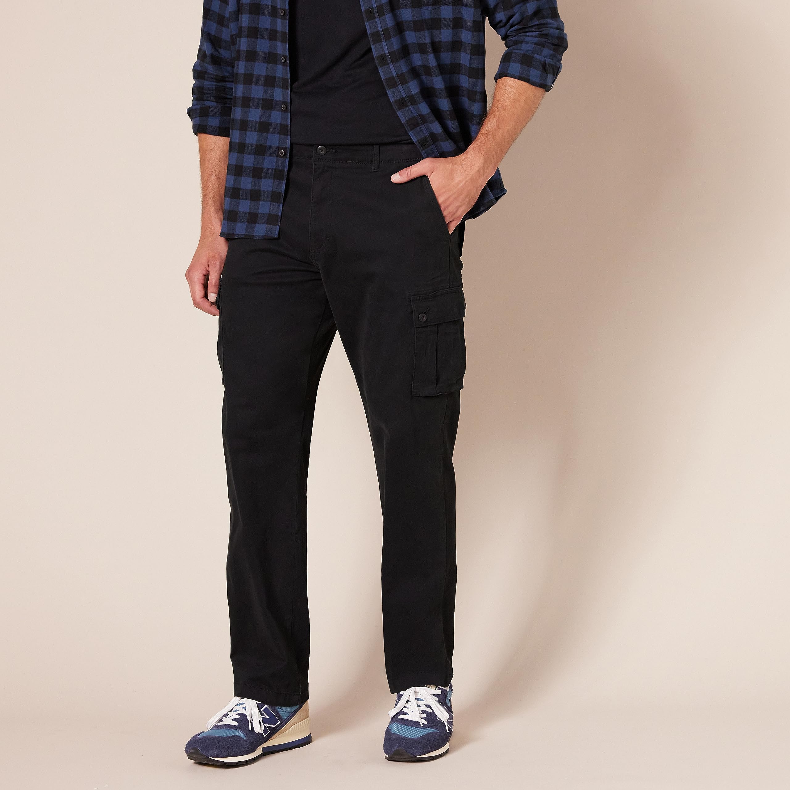 Amazon Essentials Pantalon Cargo de Travail Extensible, Coupe Droite (Disponible en Grande Taille) Homme