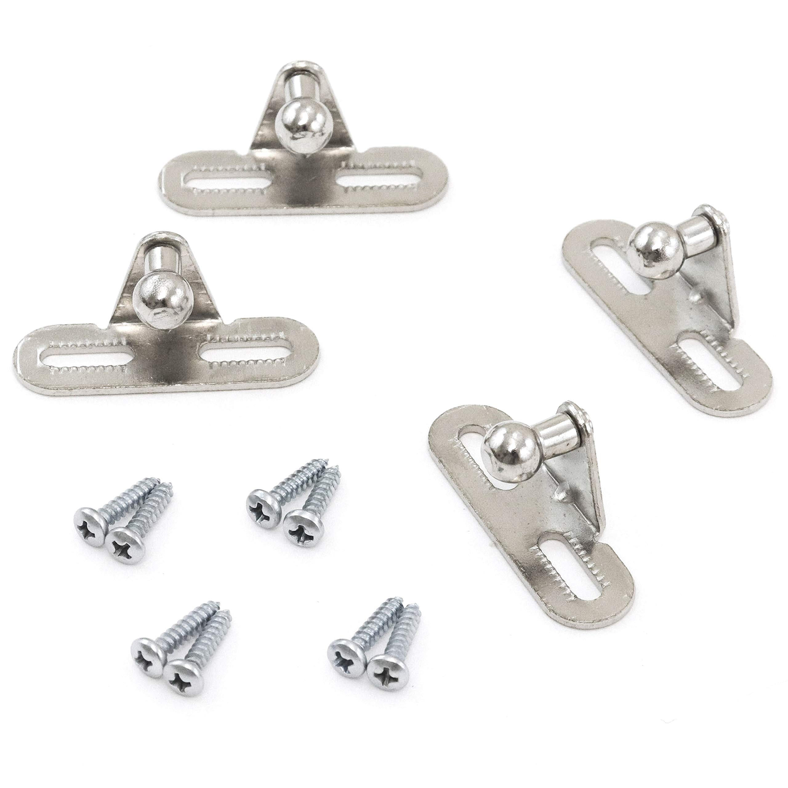 Red Hound Auto 4 Ball Stud Mounting Brackets 10mm Compatible with Gas Prop Strut Spring Lift for RV Camper Toolbox Tonneau Covers Cabinets and More Coated Steel 2" Base with Screws