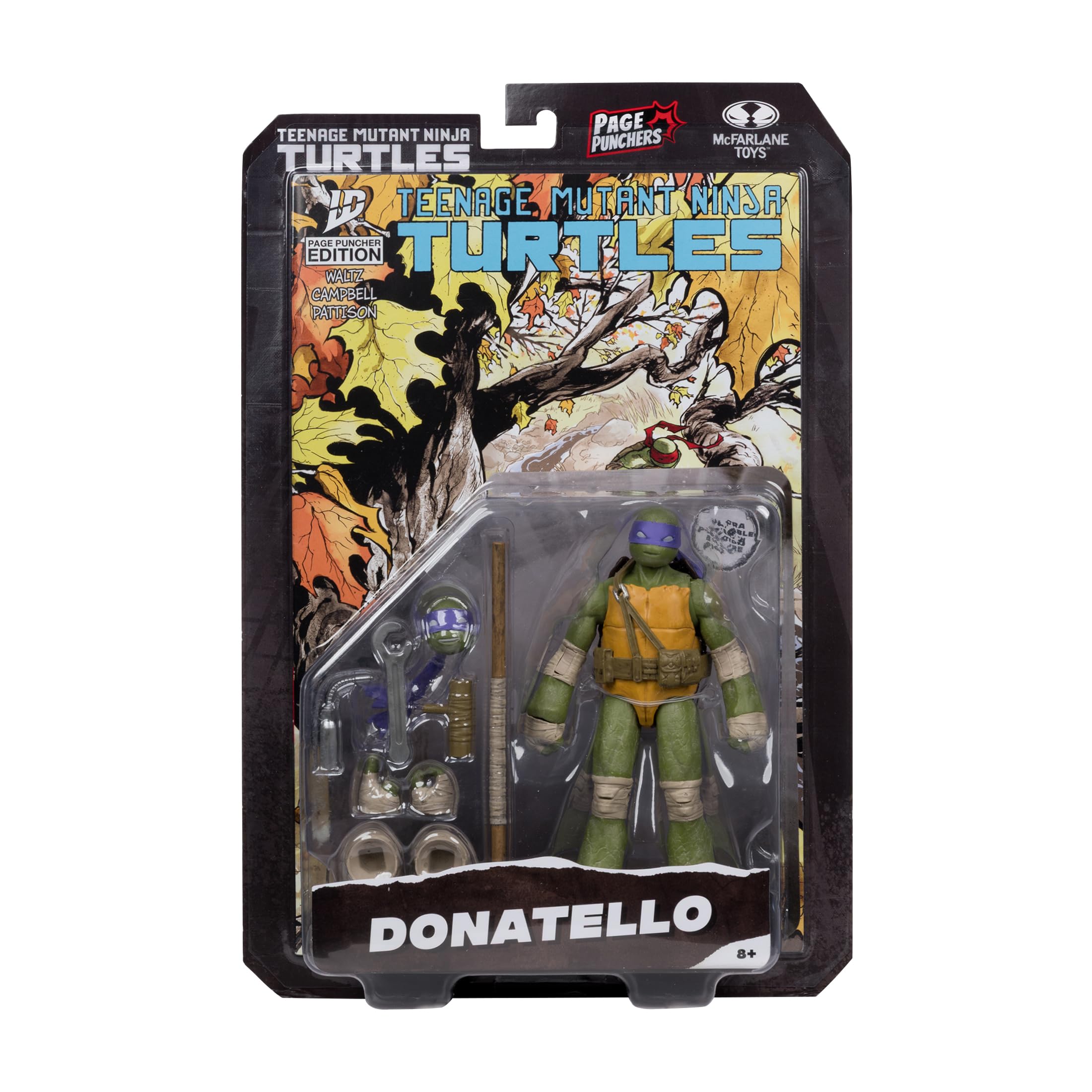 McFarlane Teenage Mutant Ninja Turtles (Page Punchers) Donatello 12,7 cm Action Figure con Comic Toys