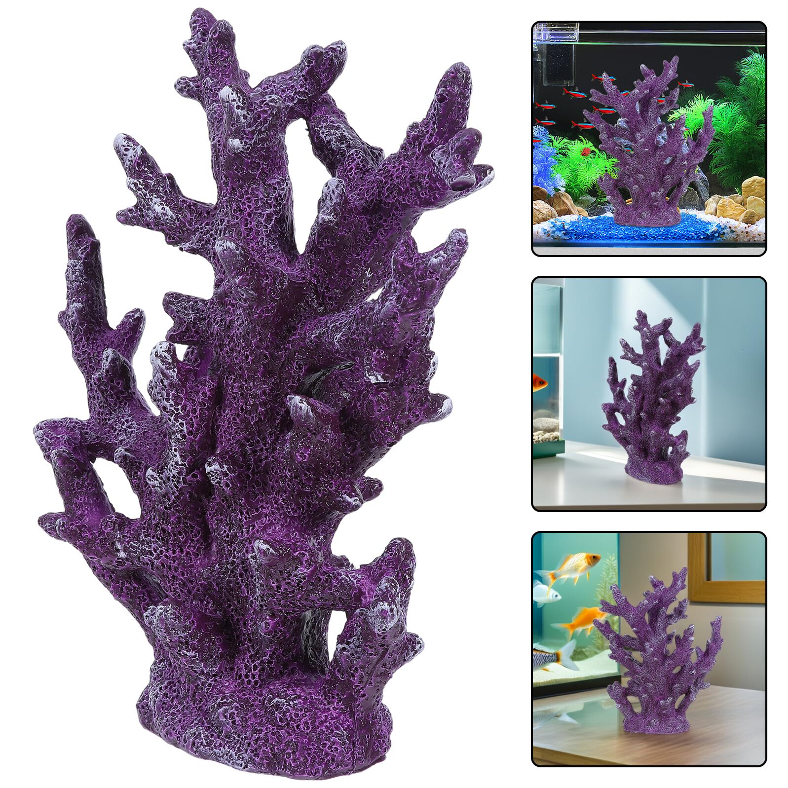 Symulowany Posąg Koralowca Wystrój Zbiornika z Rafą Koralową Wystrój Sztucznej Rafy Aquarium Coral Reef Rośliny Akwariowe Ozdoby Zbiorników Rafowych Sztuczny Koral Purple