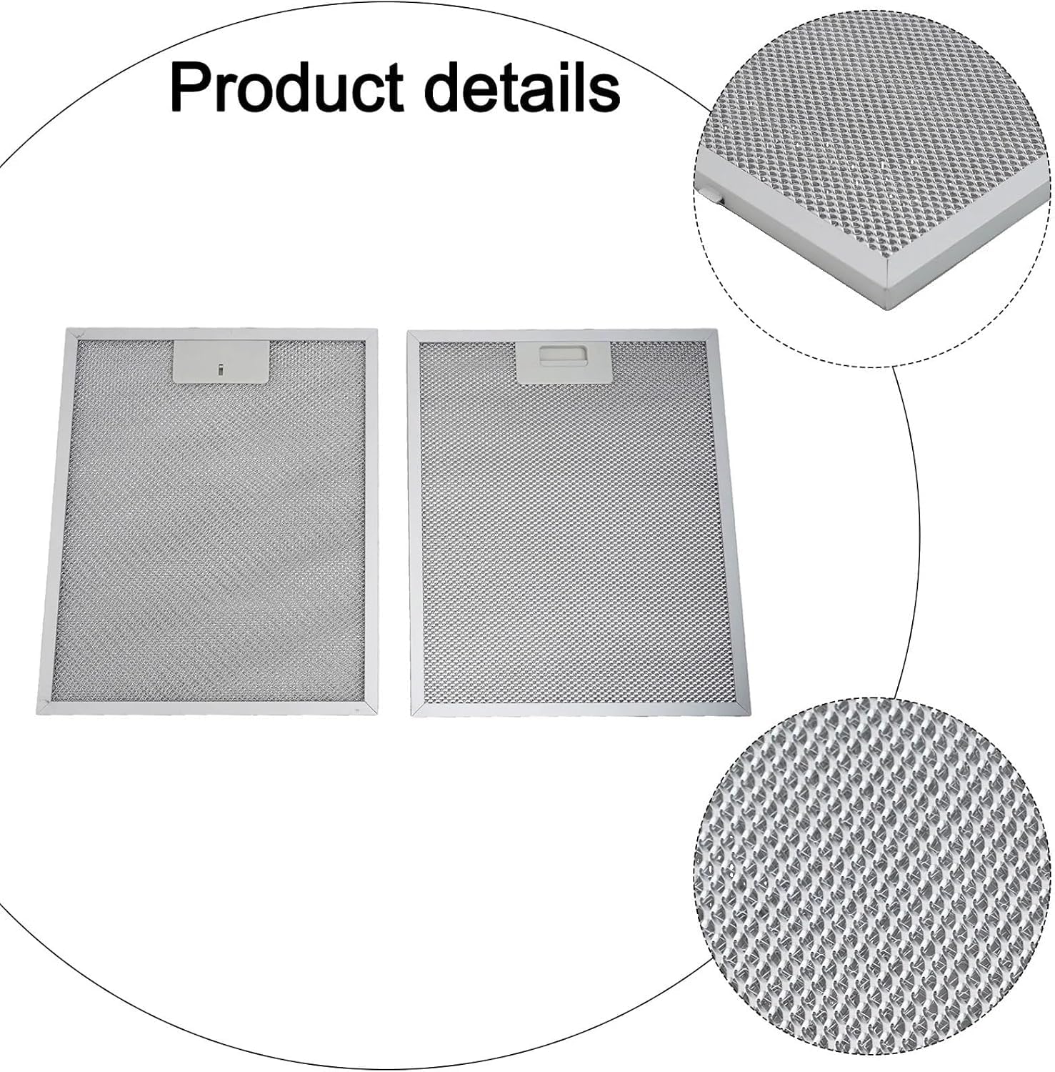 Reutilizables Filtro De Campana Extractora De Malla Metálica Plateada, 340x280x9 Mm, Adecuado for Purificadores De Aire Y Otros Electrodomésticos, 3 Piezas