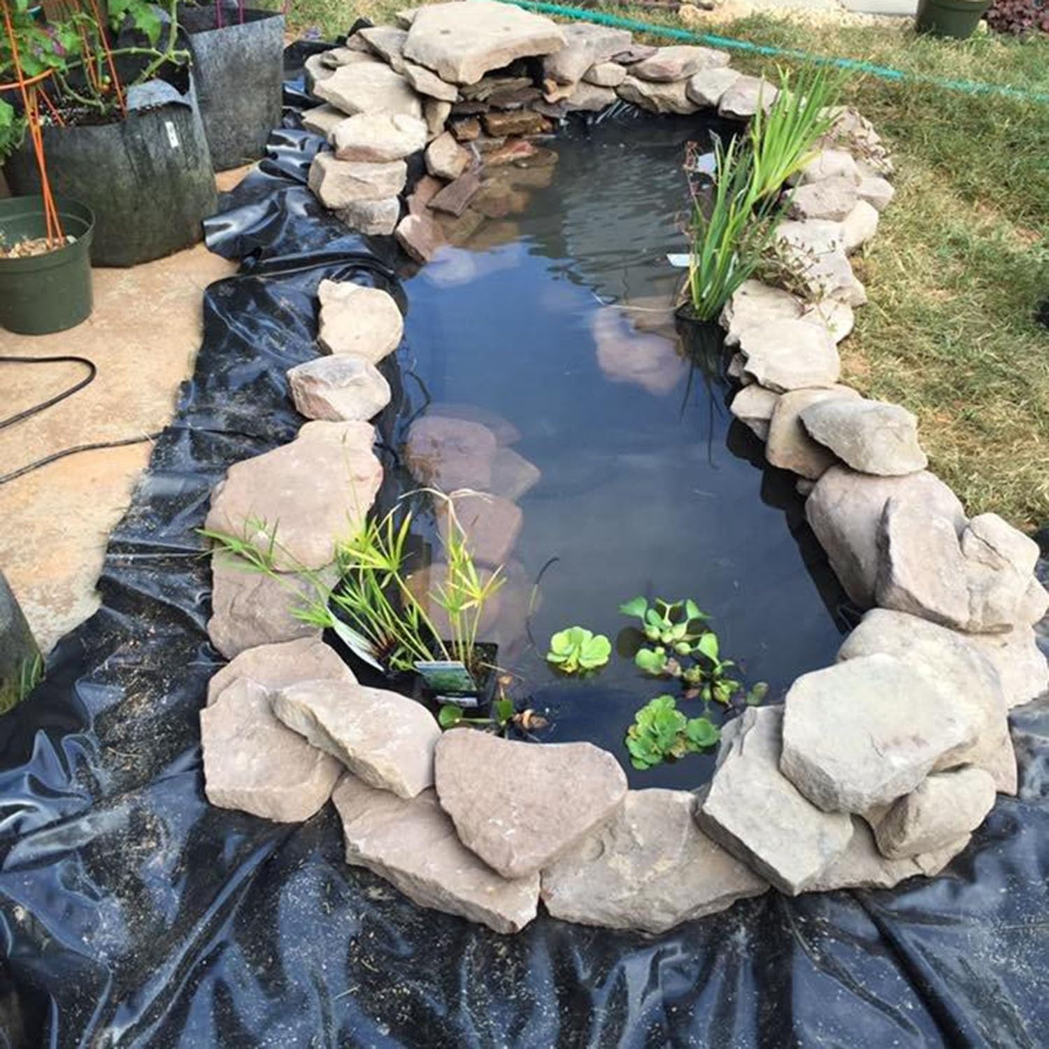 Protezione UV nero stagno 0,12 mm di spessore per pesci e KoiDurable copertura impermeabile per piscine stagni e giardini acquatici Disponibile nelle dimensioni da 2,5 x 7 m a 8 x 10 m (26 x 32,8