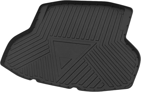 Flat Face Cargo Liner Rear Trunk Mat Trunk Cargo Luggage Boot Tray Mat Stripes and Triangles Pattern for Honda Civic 2016-2021 Anti-Slip