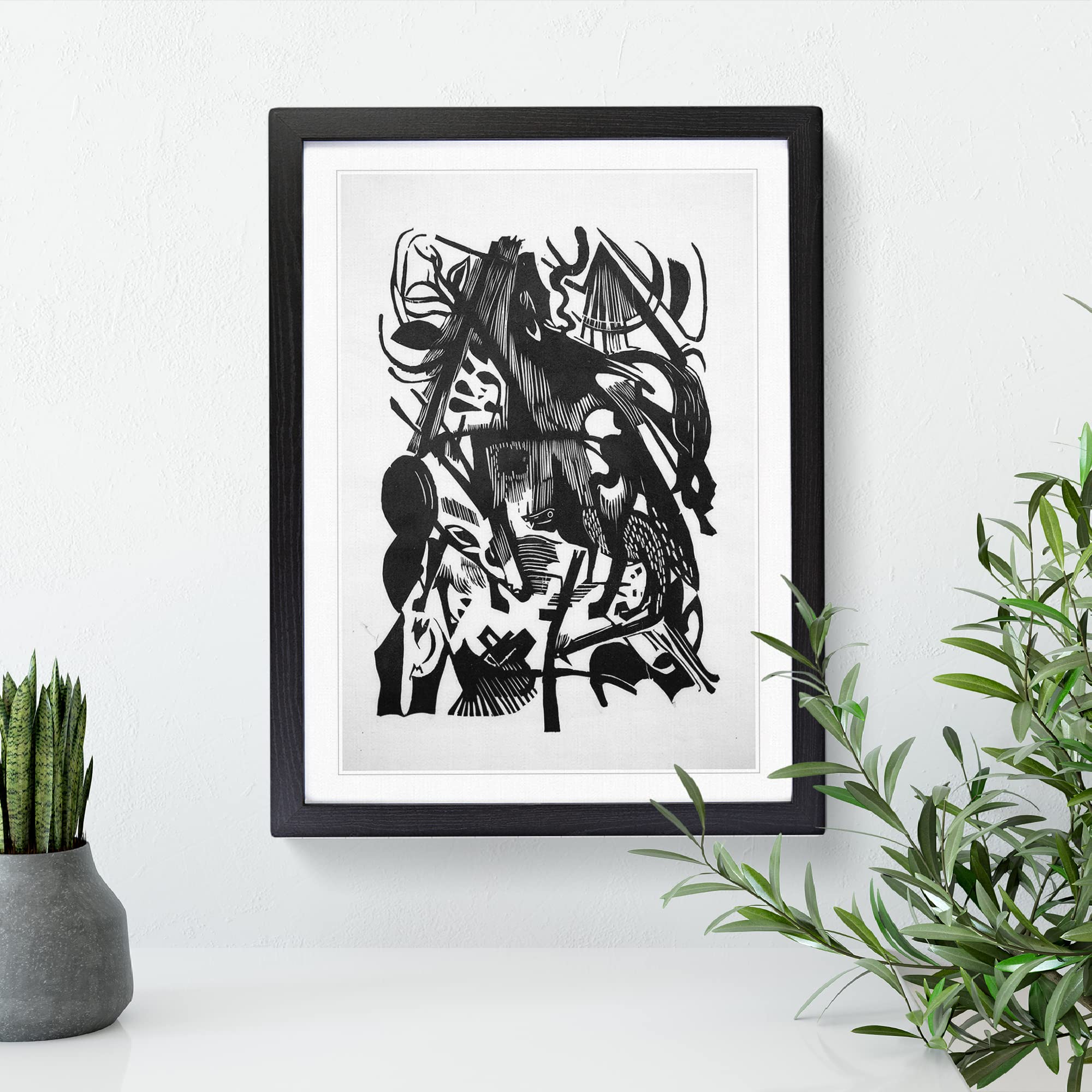 The Wolf By Franz Marc Classic Painting Framed Wall Art Print - Image 2