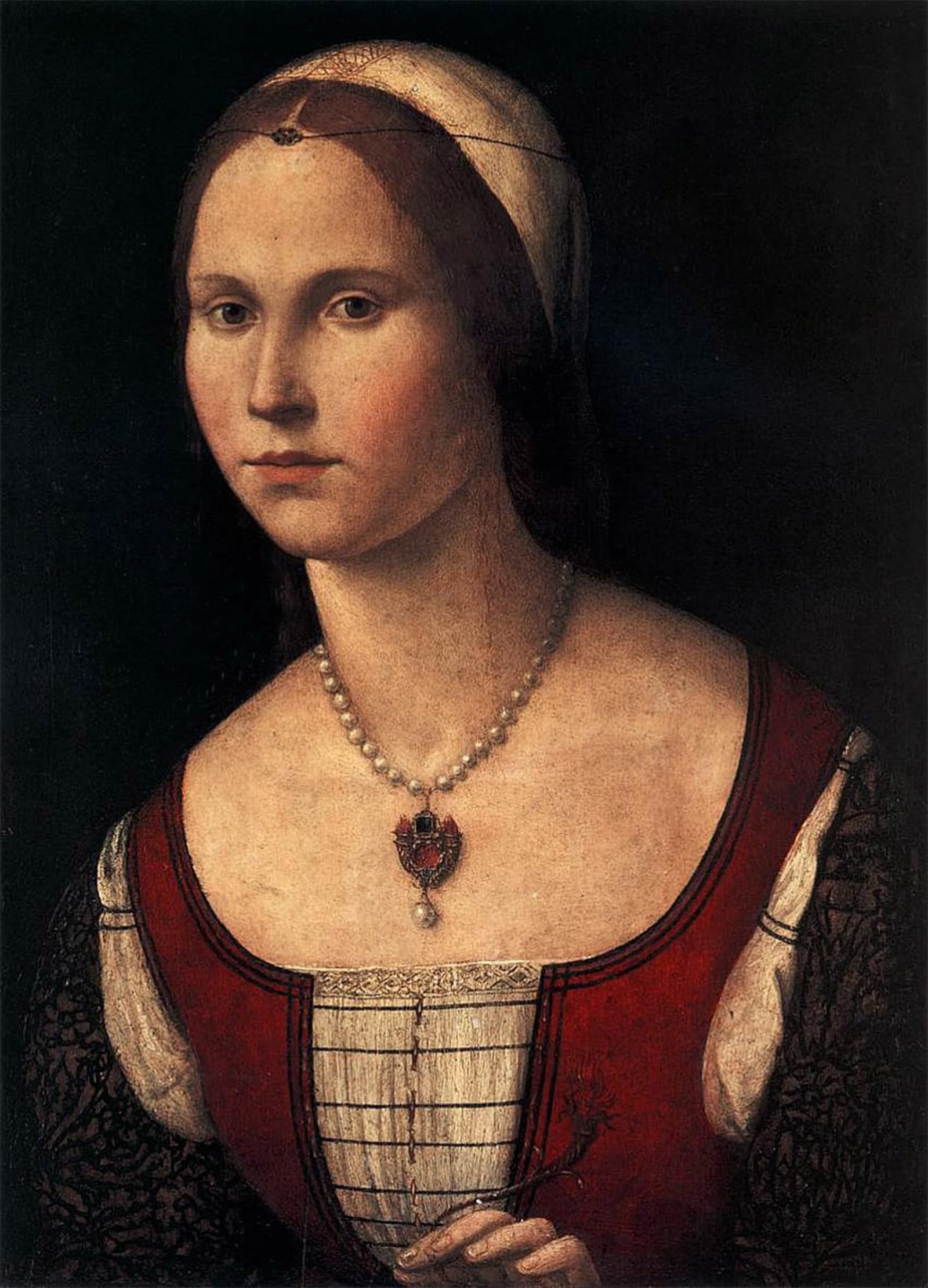 Tableau Impressions d'art Mural par Vittore Carpaccio, Portrait Vintage 60x90cm - 5