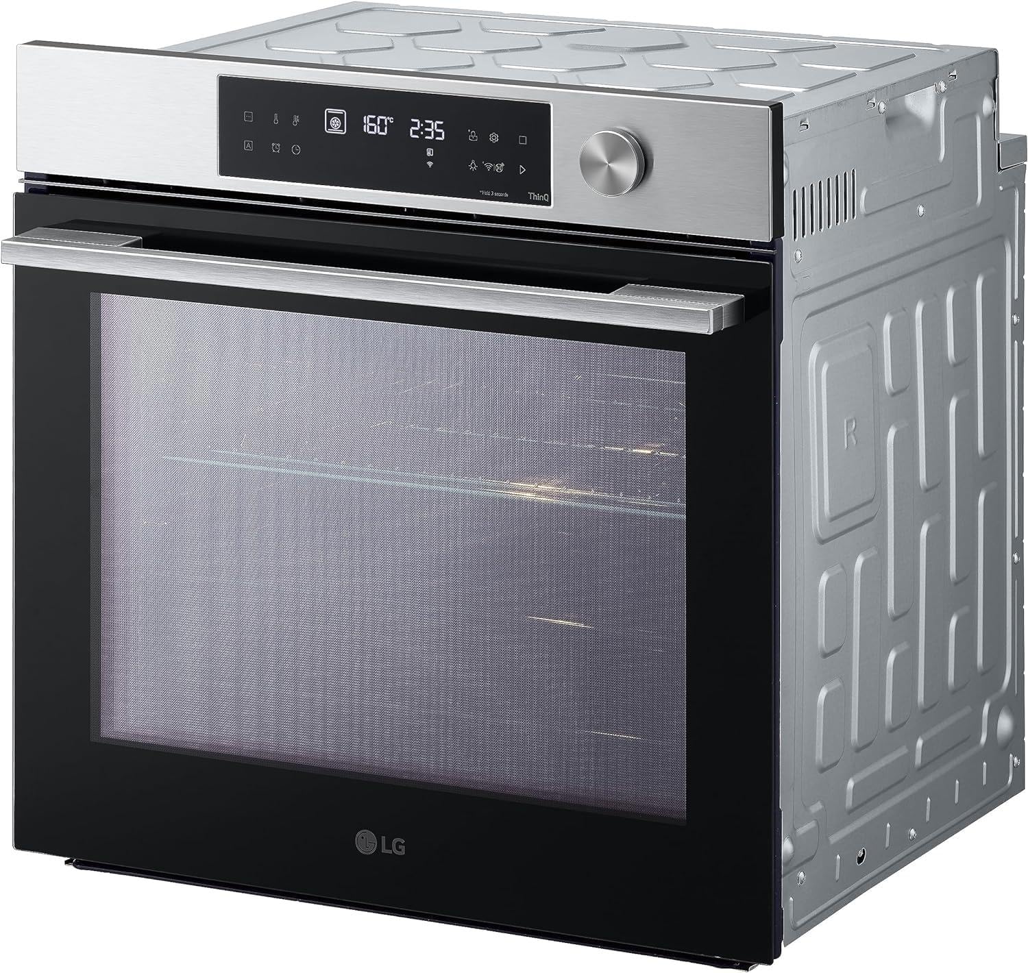 LG InstaView WSED7612S Forno da Incasso Multifunzione, Classe A+, 76L, 300°C Air Fry, Sous Vide, Modalità Pizza, Sistema ProBake Convection, EasyClean, Pirolisi, WiFi, Isolamento 4 Vetri, Nero