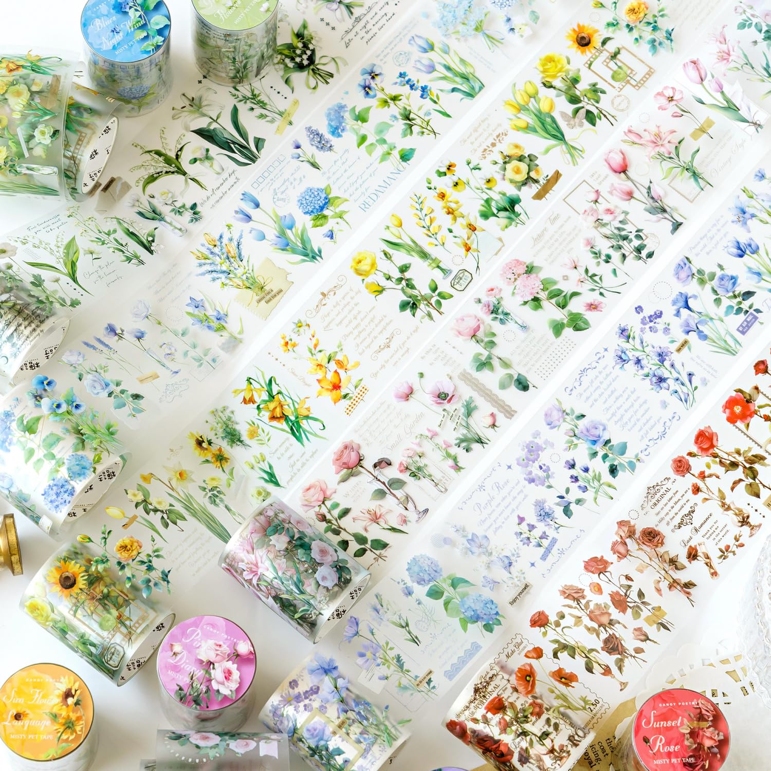 FyzendR Set di Adesivi Washi Tape Adesivi per Scrapbooking con lettere inglesi a tema caffè (3 rotoli) Accessori per Diari, Album Fotografici, Agende