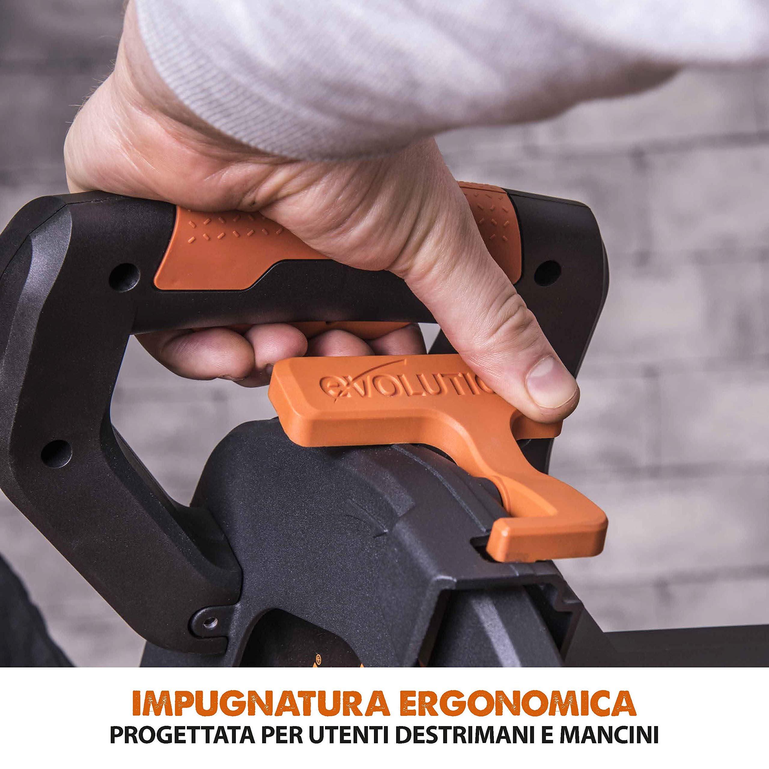 Evolution Power Tools R255SMS+ Troncatrice Radiale Scorrevole Multi-Materiale 255 mm con Pacchetto Plus, 230 V