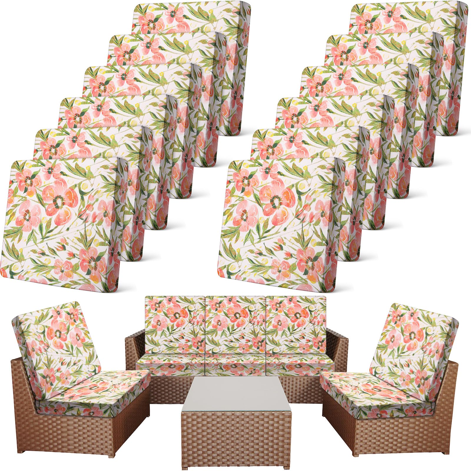 Colorful Patio Cushion Covers - 12 Pack -31