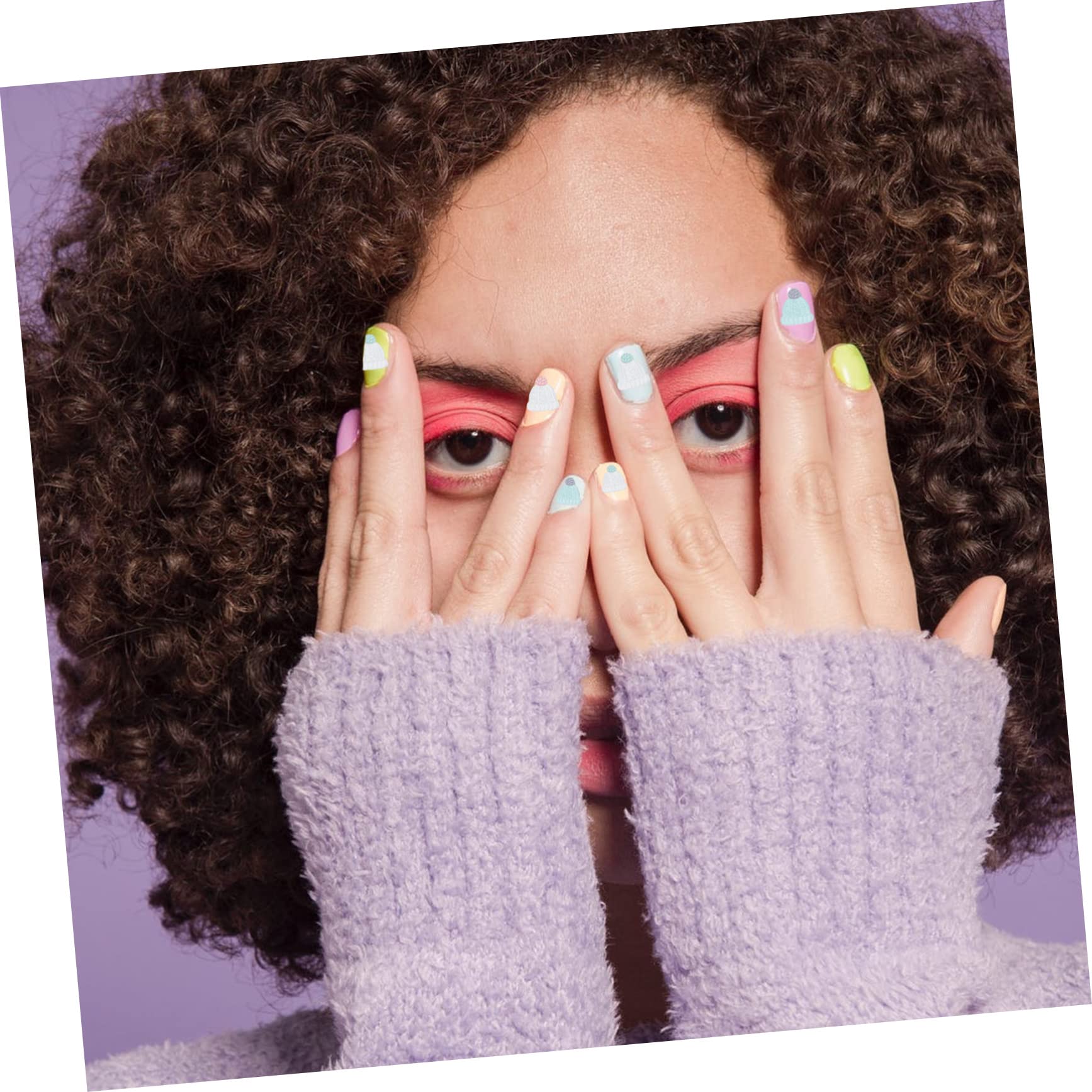 FRCOLOR 8sets Adesivi Per Unghie Natalizi Di Decalcomanie Per Nail Art Stile Xmas Facili Da Applicare e Autoadesivi Materiale Resistente e Duraturo Per Decorazioni Unghie Fai Da Te