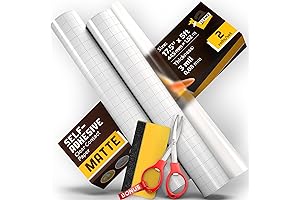 2 Pack Matte Clear Contact Paper Roll 17.5” x 5ft: Versatile Adhesive...