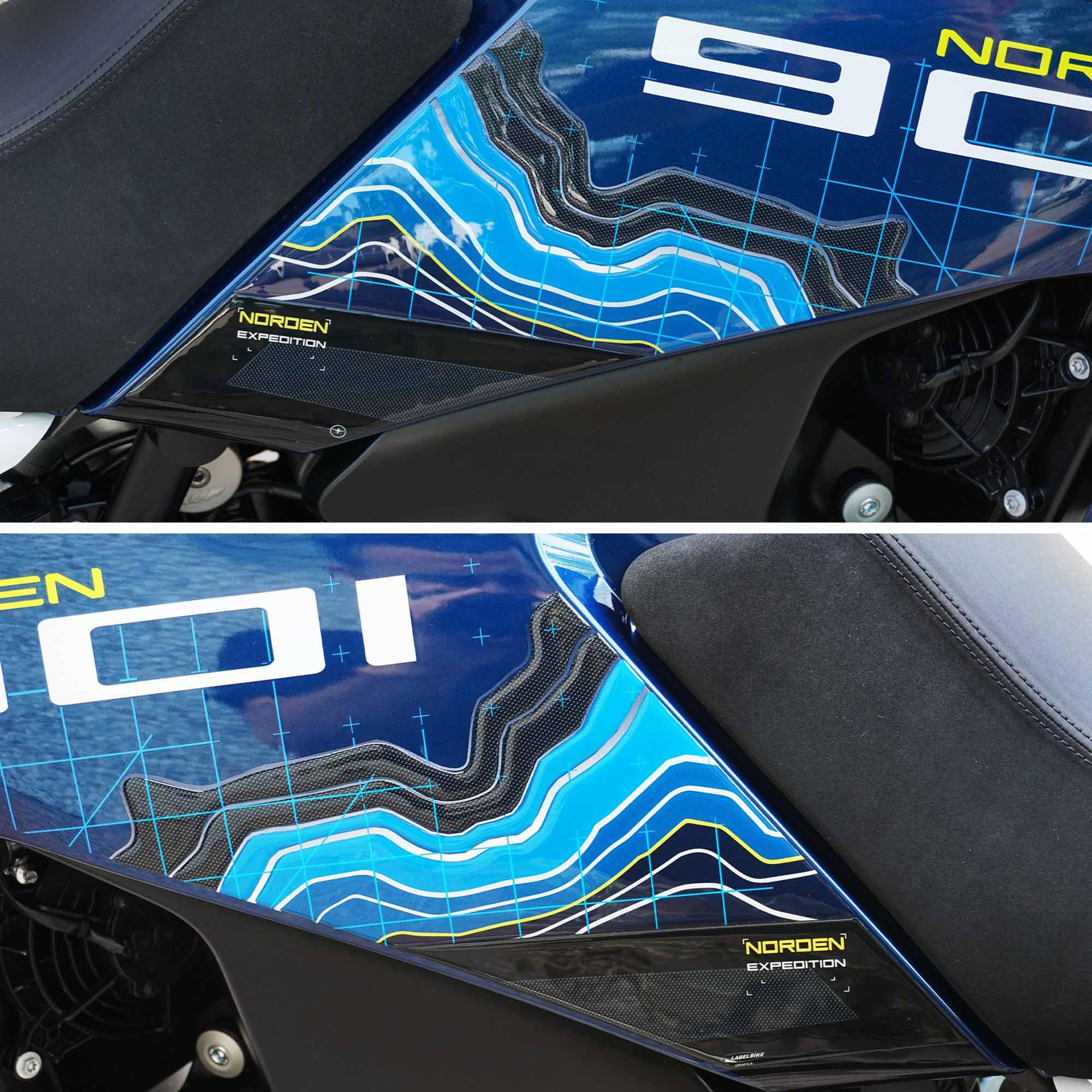 labelbike - Naklejki żywiczne 3D Osłony Zbiornika Motocykla kompatybilne z Husqvarna Norden 901 Expedition 2023