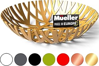 Mueller Fruit Basket, European Fruit Bowl, Fruit and Vegetables Holder for Counters, Kitchen, Countertop, Home Decor, High-end Look, Gold