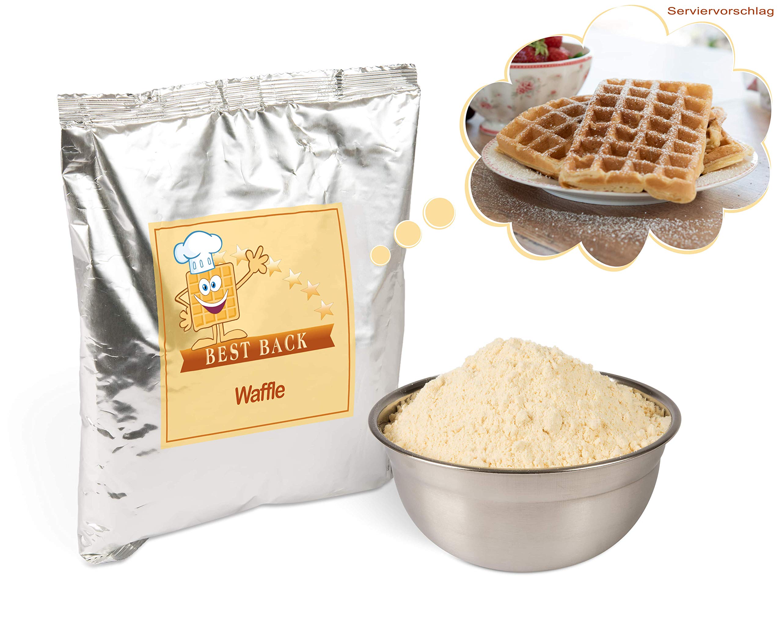 BEST BACK Waffel Backmischung 5 kg, 5er Pack (1kg)
