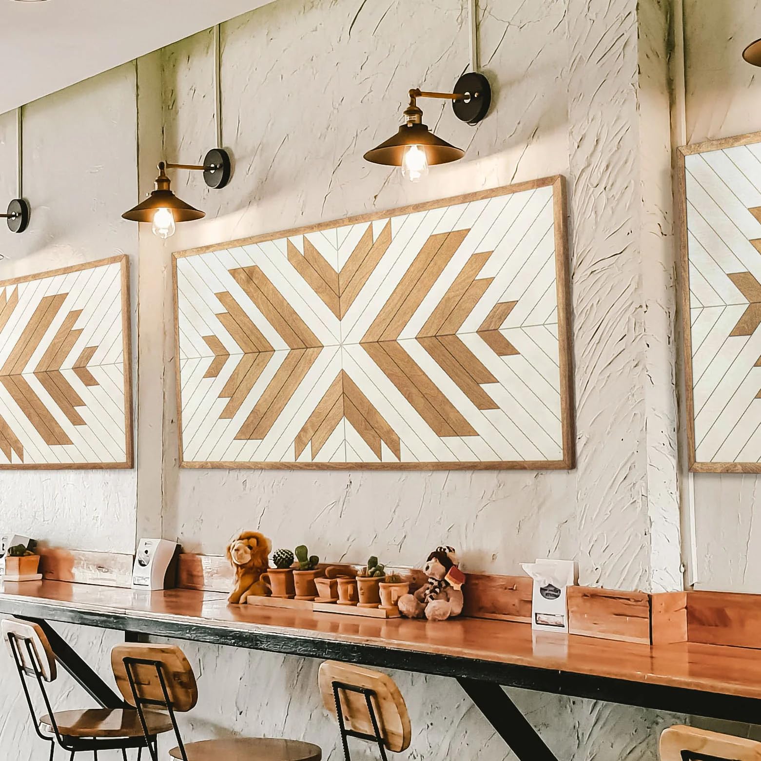 Amazon.co.jp: 他の家具 ネイティブウッドウォールアート - ファーム