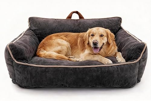 Miniatura 9 de Cama ortopédica para perros con espuma viscoelástica, cama lavable de felpa para perros pequeños, medianos y grandes, acogedora cama para perros