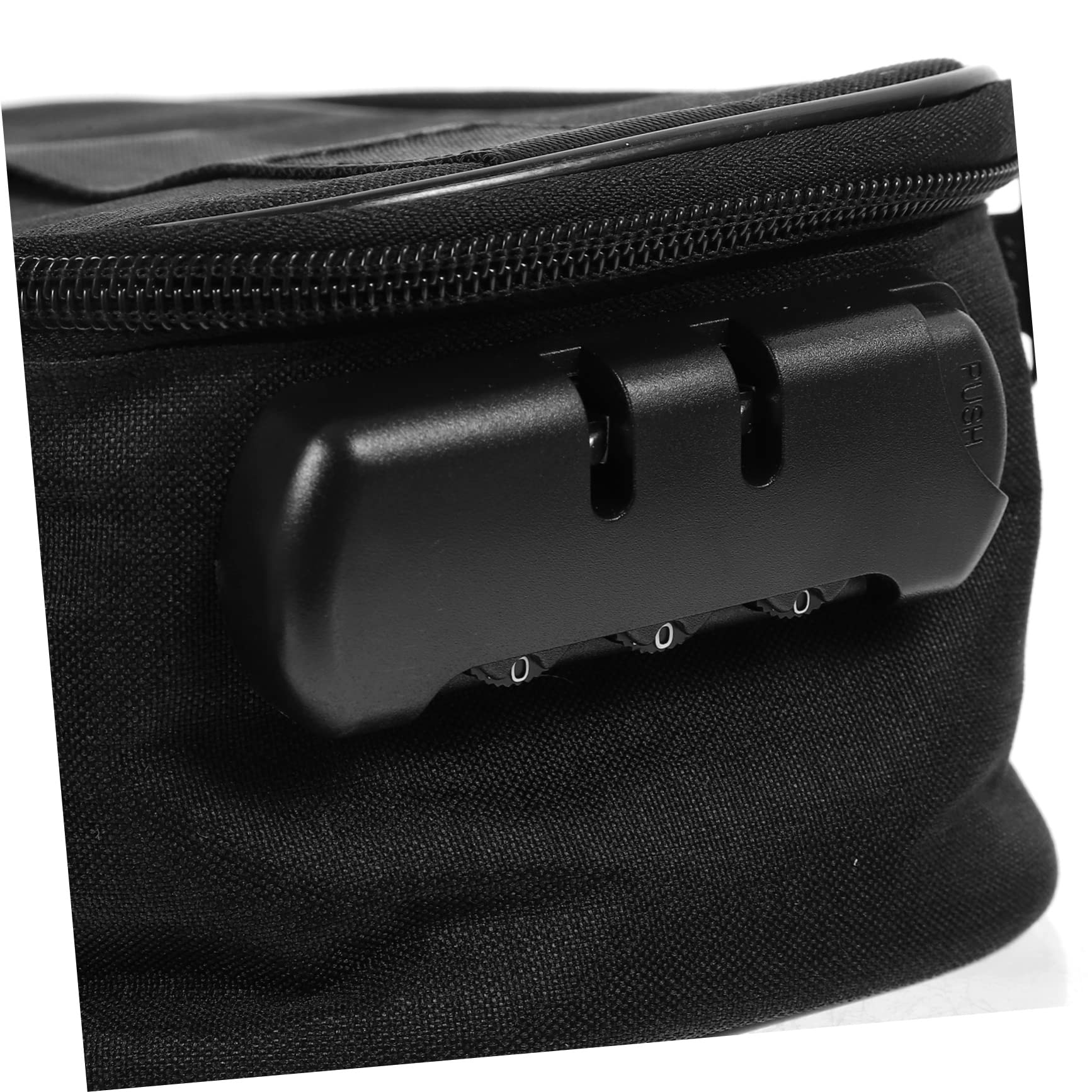 Schwarze Kosmetiktasche mit Reißverschluss aus Oxfordstoff mit Fächern