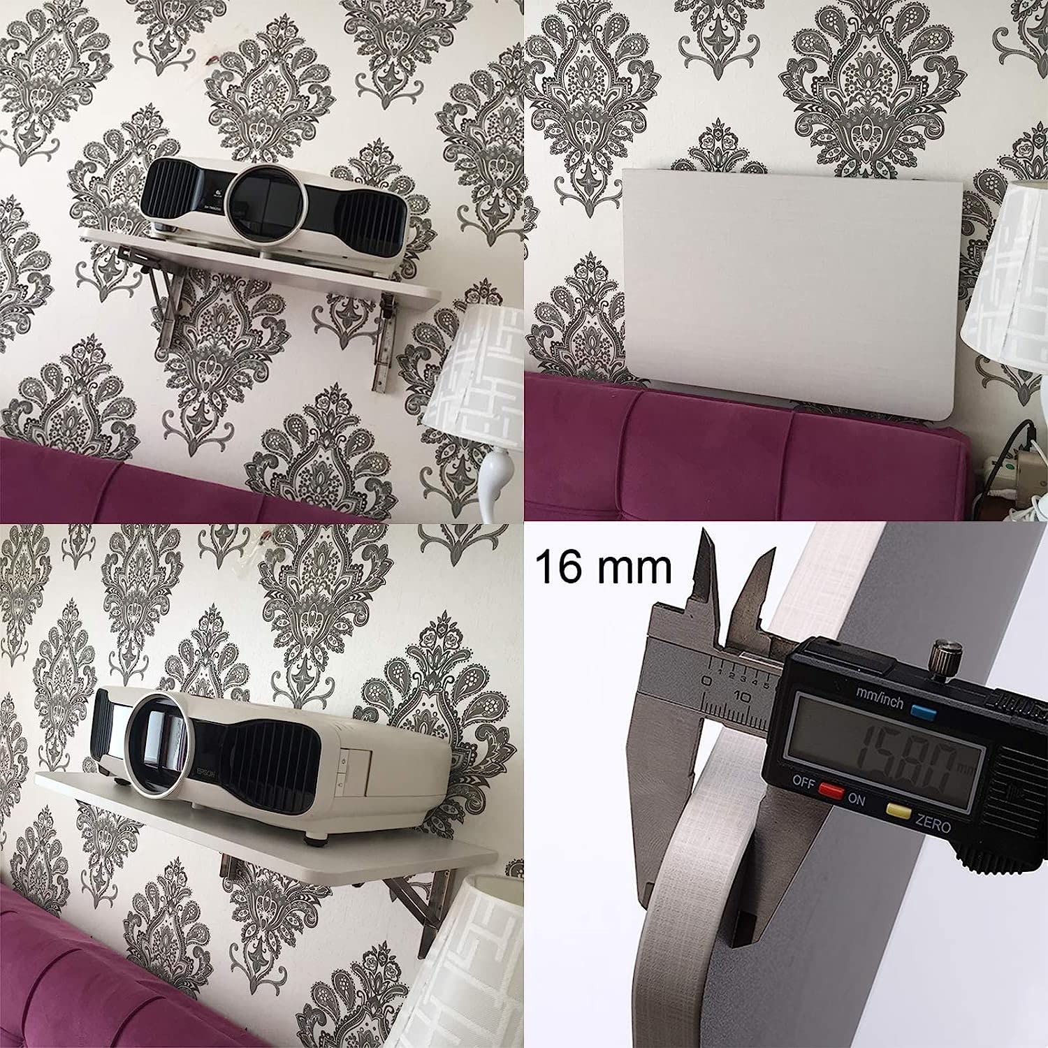 Banco de Trabajo Plegable de Mesa Plegable para Montar en la Pared Complemento Garaje y cobertizo/Oficina en casa/Cuarto de Lavado/Bar en casa/Cocina y Comedor, Soportes plegab