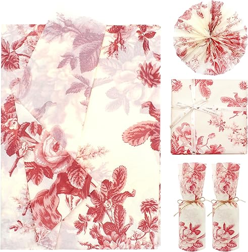 Benvo 20 hojas de papel de seda con estampado floral 20 pulgadas x 29 pulgadas papel de decoupage decorativo papel de seda para regalos envoltura de