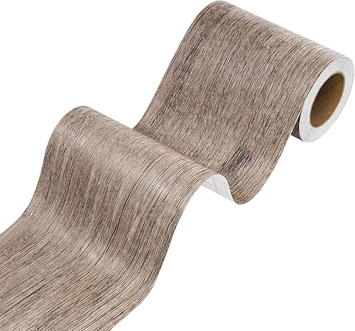 Stickyart Cinta de reparación de grano de madera para despegar y pegar, parche de reparación de madera para mesas, escritorios, zócalos, puertas,