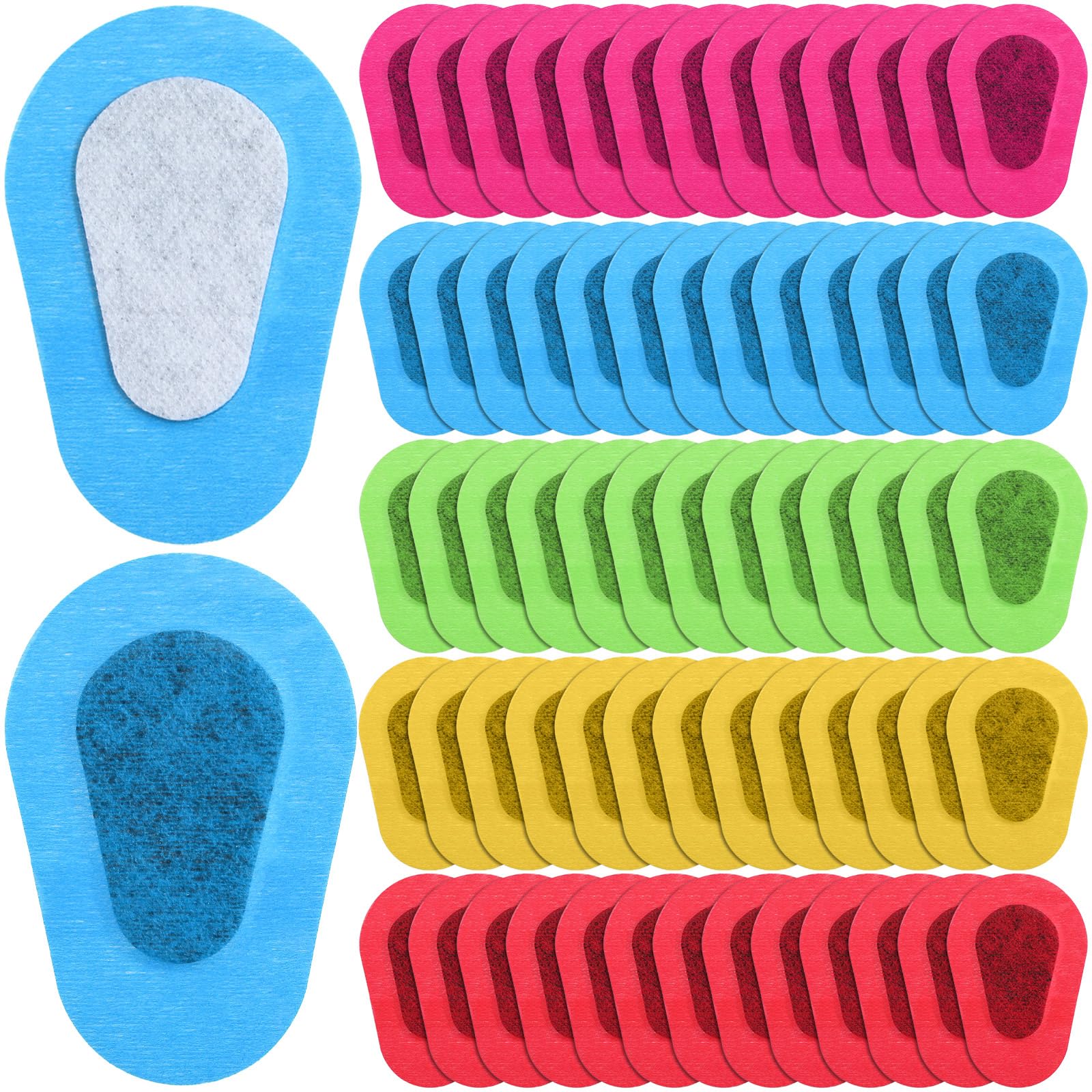 Panitay 40 Pcs Adhesive Eye Patche for Adult, 3.3 x 2.3 Inch, Colorful