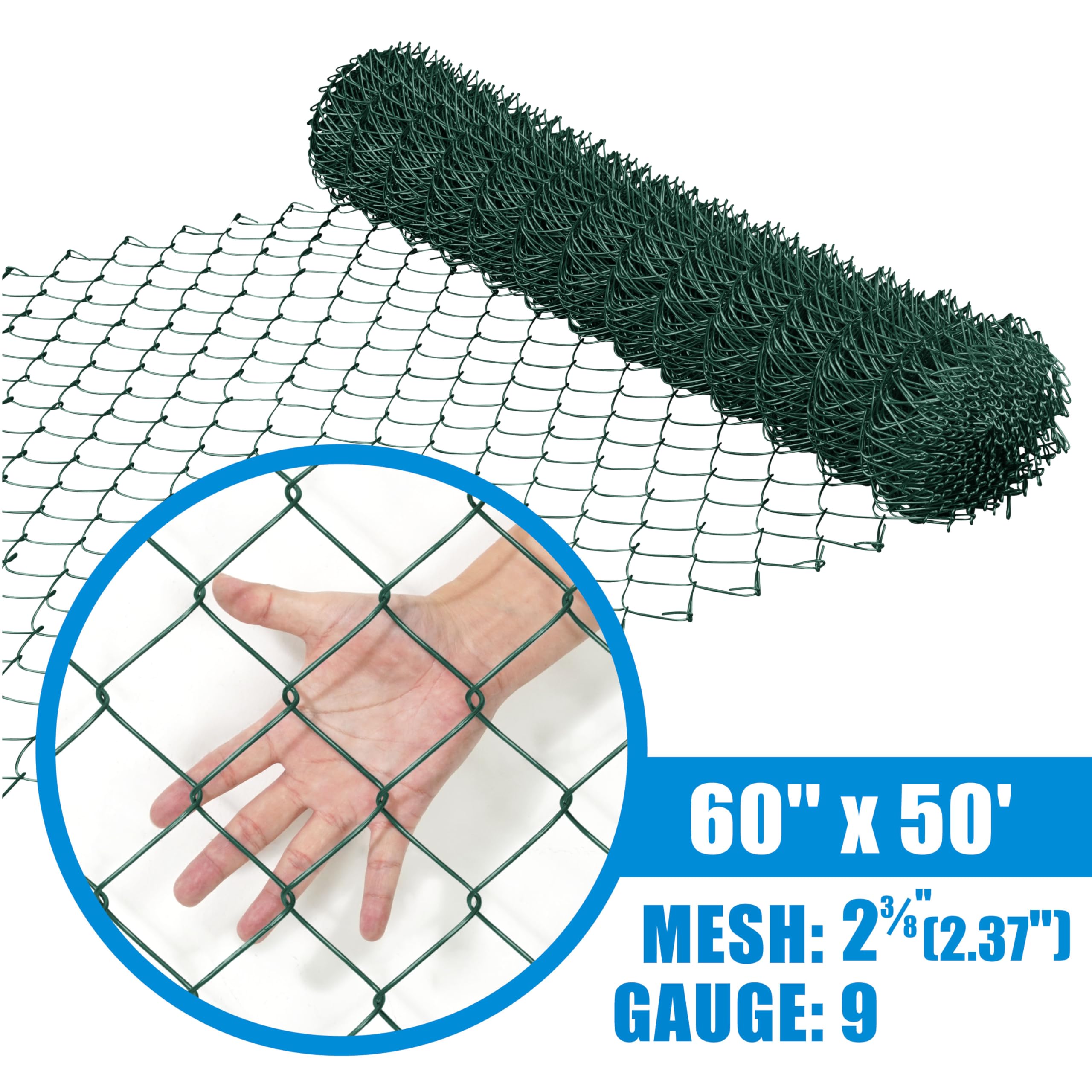 Amazon.com : Fencer Wire 9 Gauge Green Vinyl Coated Galvanized
