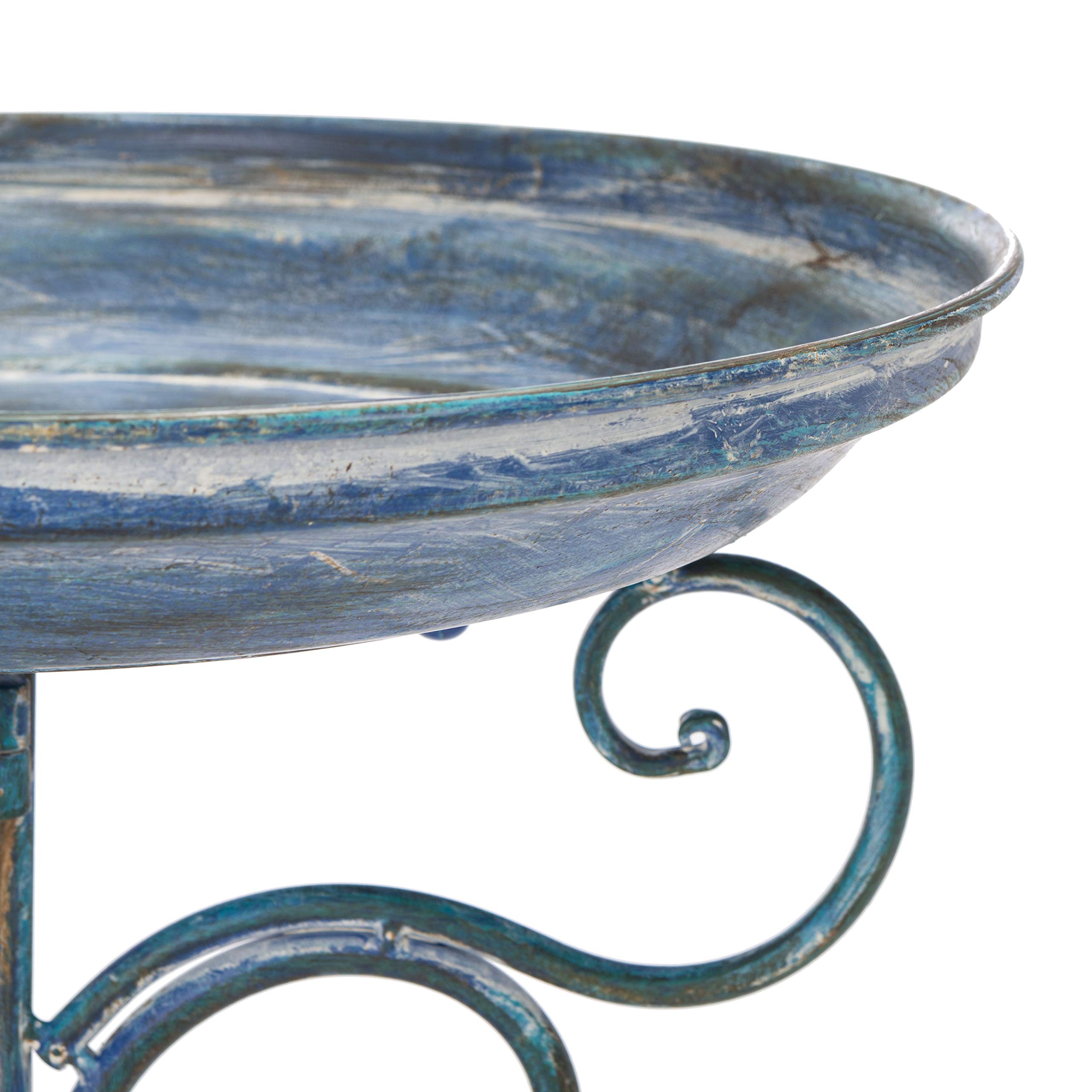 SAFAVIEH Bain d'oiseaux - Élégant, en Bleu Mousse
