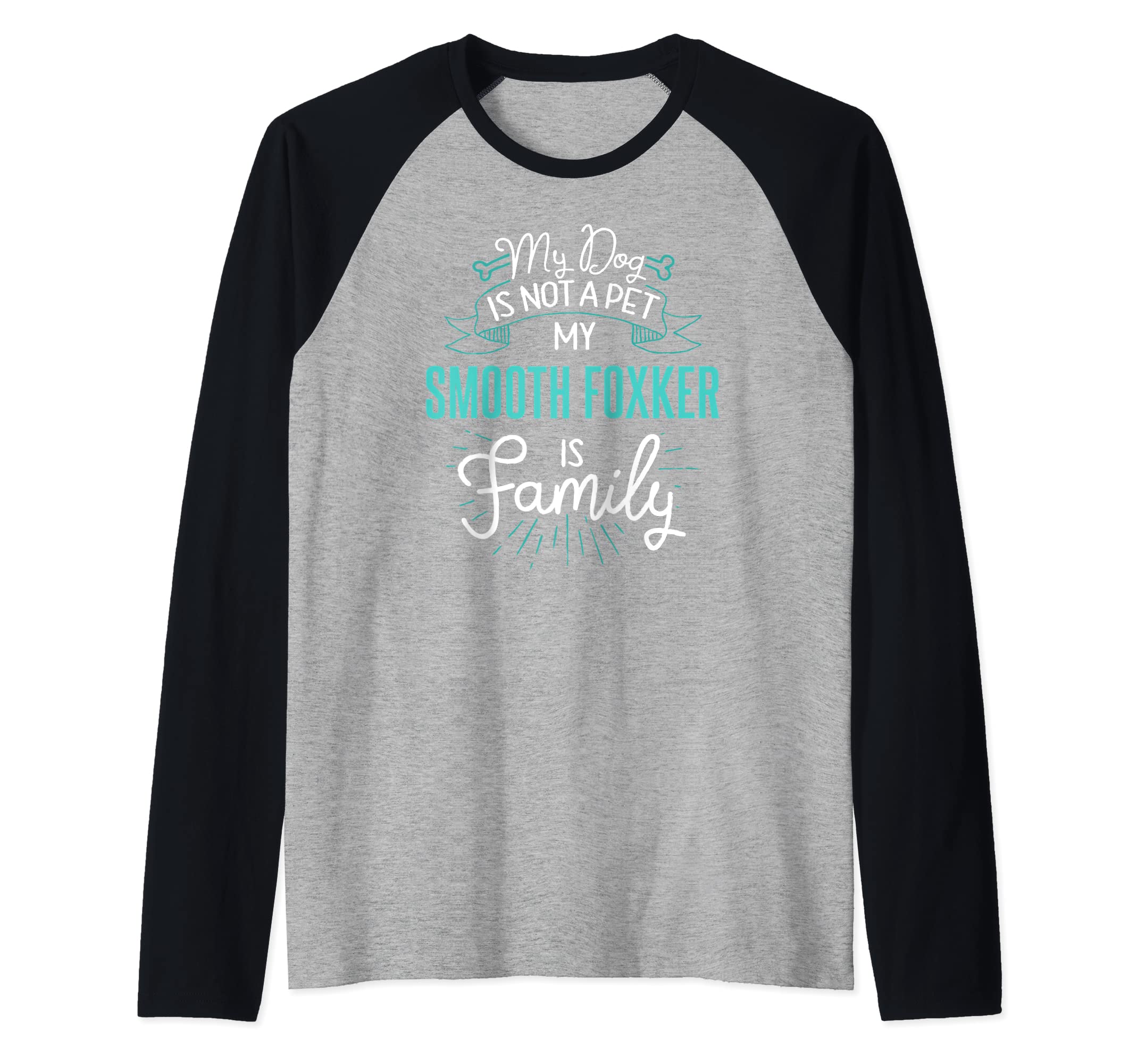 Cute Smooth Foxker Shirt Family Dog Gift for Women Men Raglan Baseball Tee