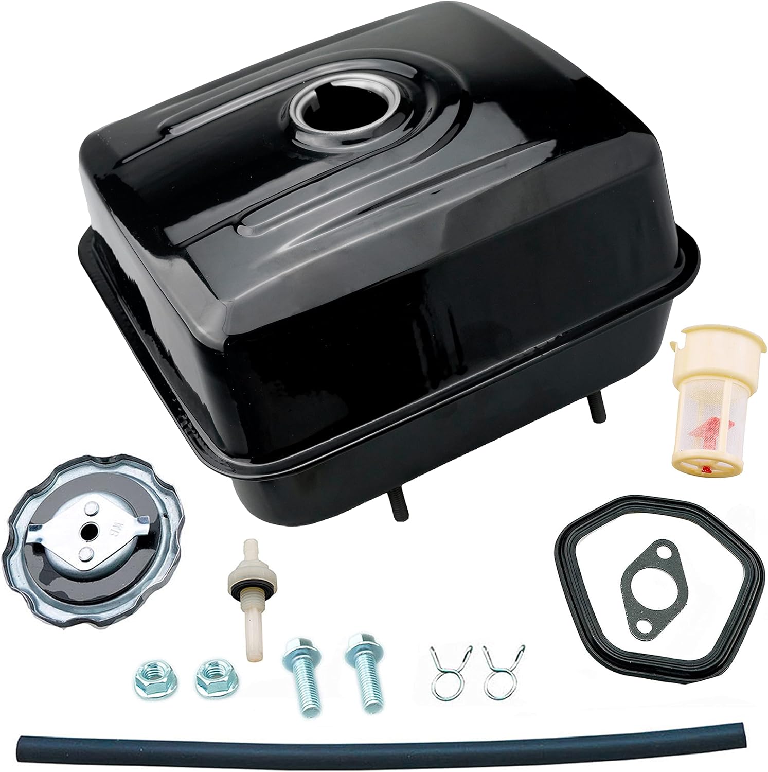 HZ Black Gas Fuel Tank for Honda GX390 GX340 GX270 GX240 GX420 8HP 9HP 11HP 13HP 16HP Harbor Freight 420cc Engine.
