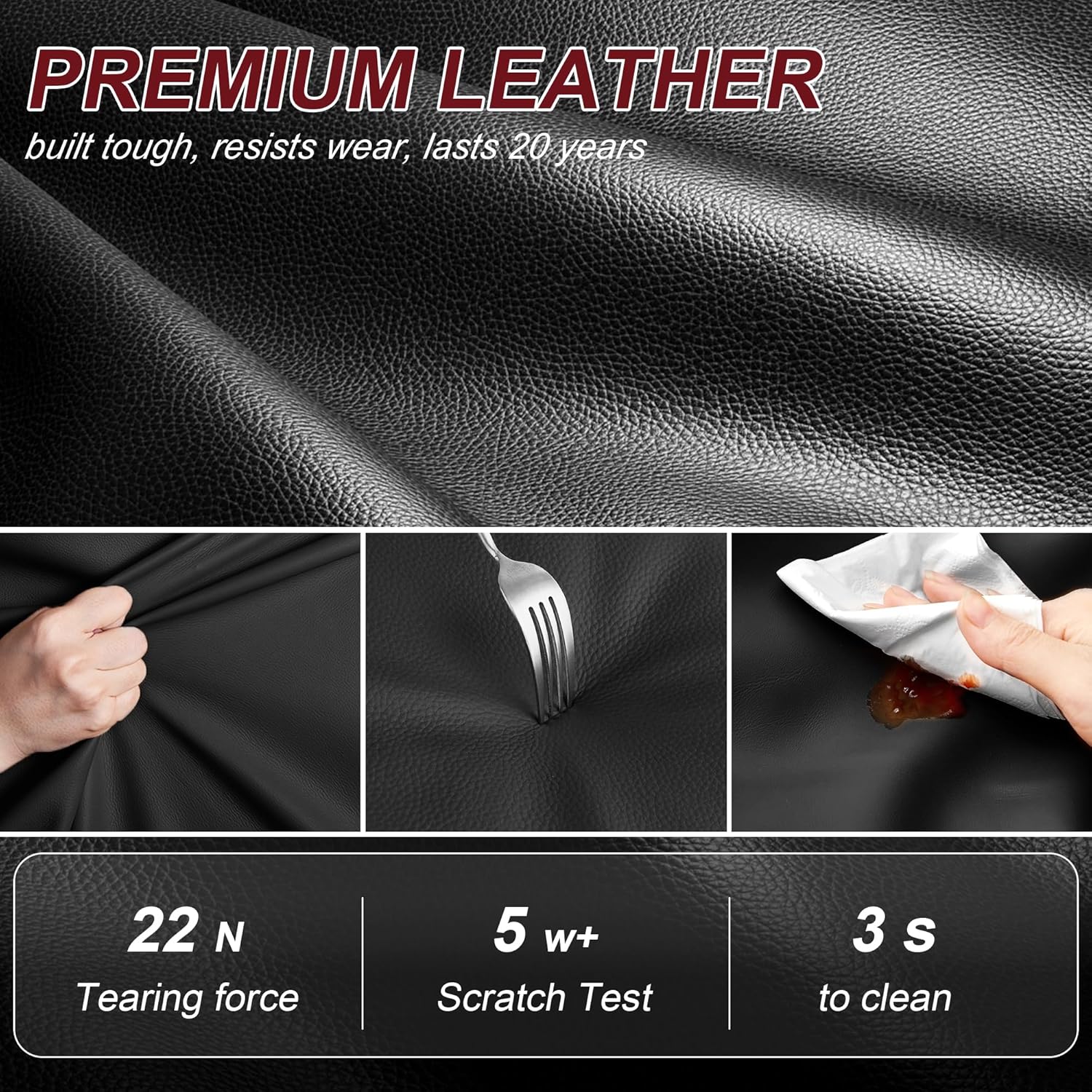 DISUTOGO for Honda Civic Seat Covers 2016 2017 2018 2019 2020 2021 LX,EX,Sport,Si,EX-L, Custom Car Waterproof Leather Seat Covers for Civic Easy to Install (5 Seats,Black)