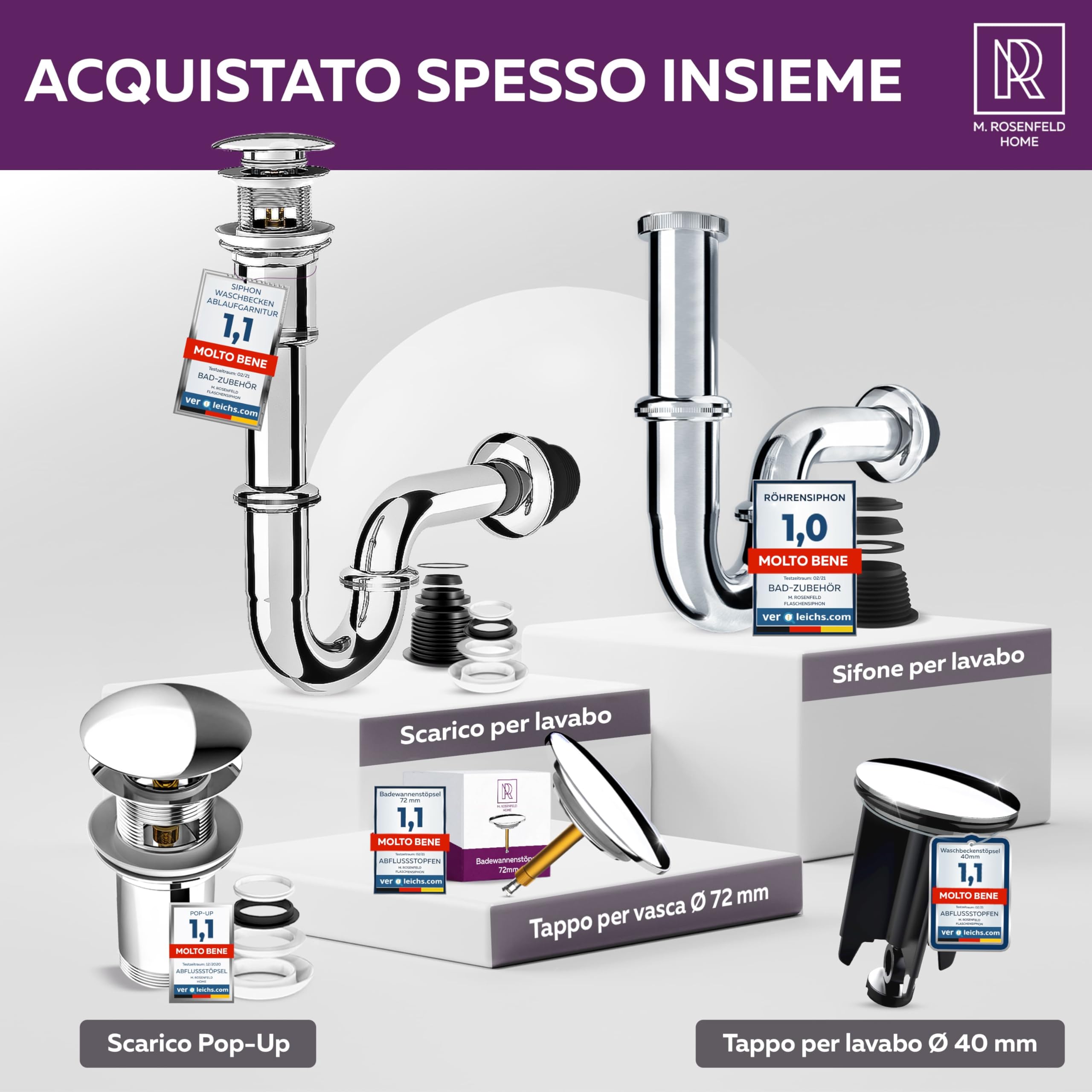Prodotto Italiano - Rompigetto Rubinetto Cucina M24 - Aeratore per Rubinetto High-Tech - Risparmio Idrico e Filtrazione - Flusso d'Acqua 5 L/min - Anticalcare per Rubinetti da Cucina e Bagno