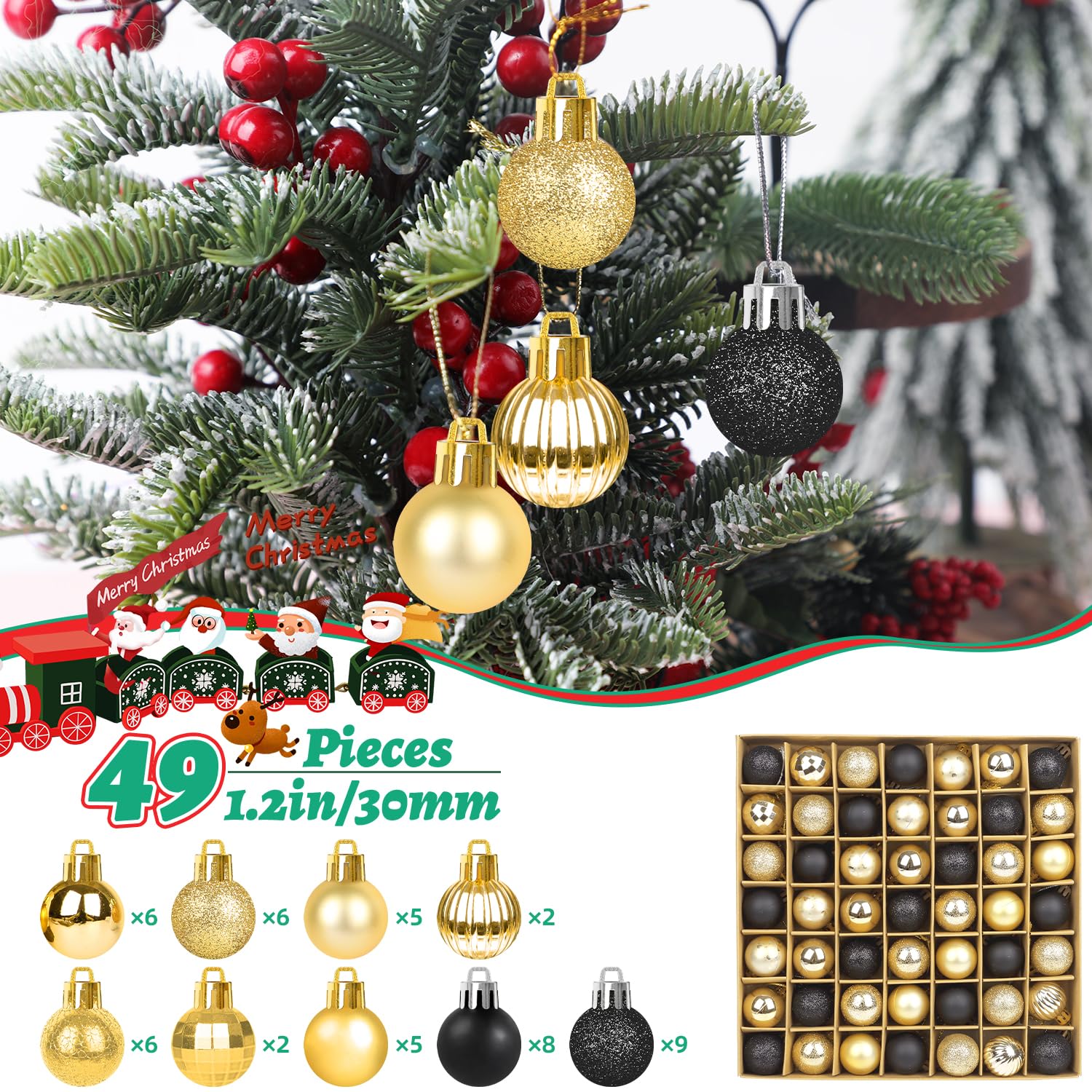 VEYLIN Shatterproof Christmas Baubles - Image 3