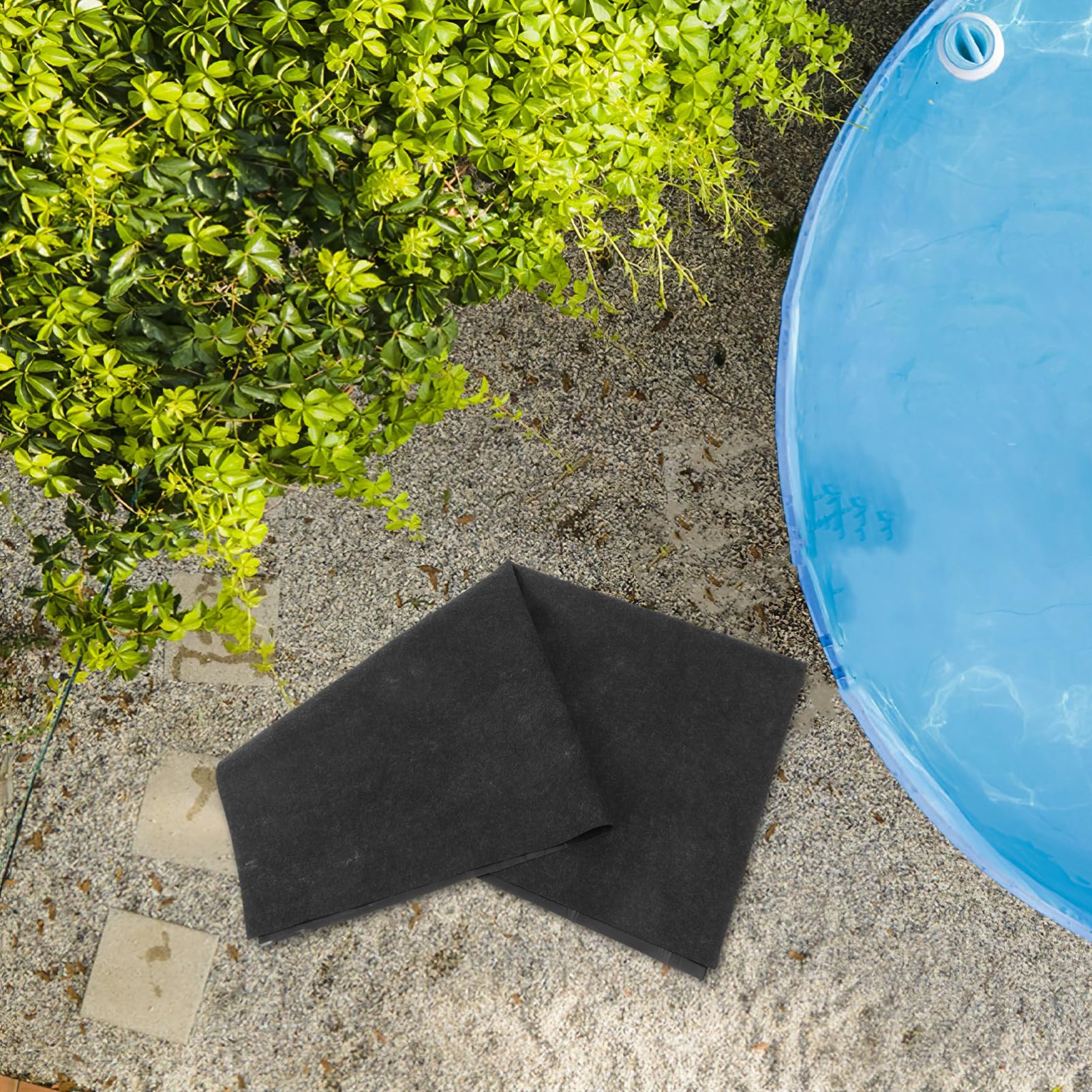 Tapis Gonflable pour Spa Noir 1 Pièce en Feutre et PE Antidérapant