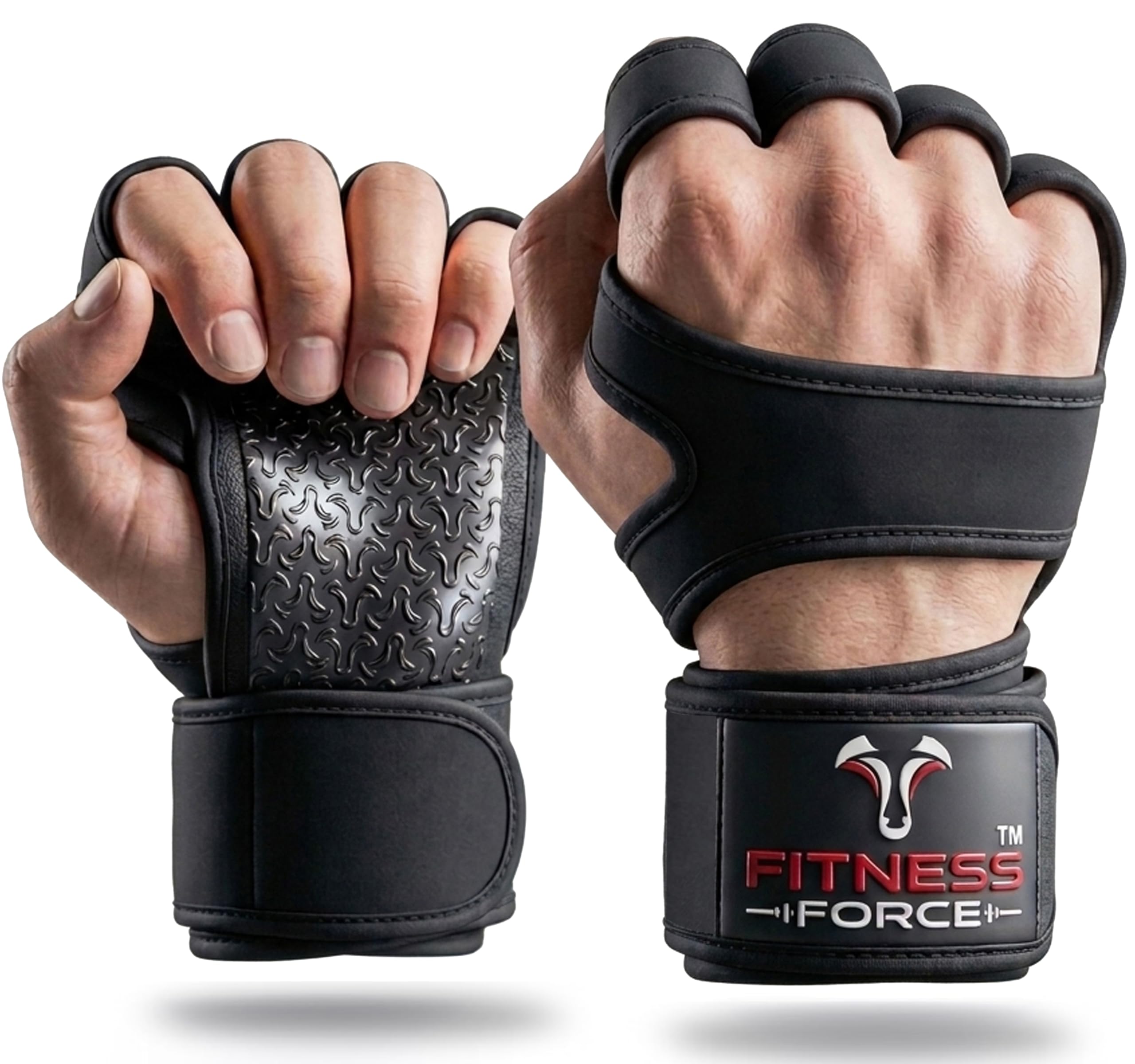 Fitness Force - Guanti da allenamento, taglia XL, colore: Nero