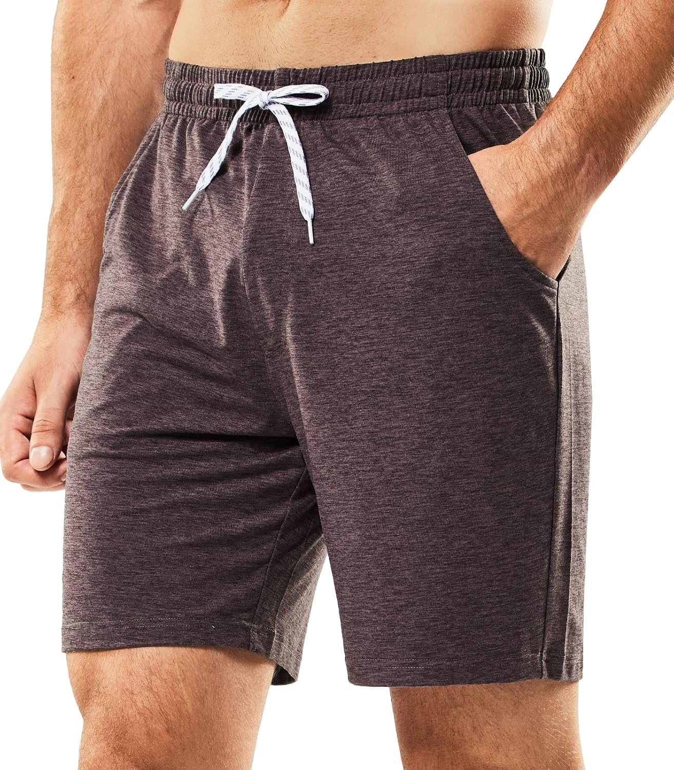 MIER Men's Lightweight Lounge Shorts 7" Inseam Quick Dry Jersey Shorts Lightweight Athletic