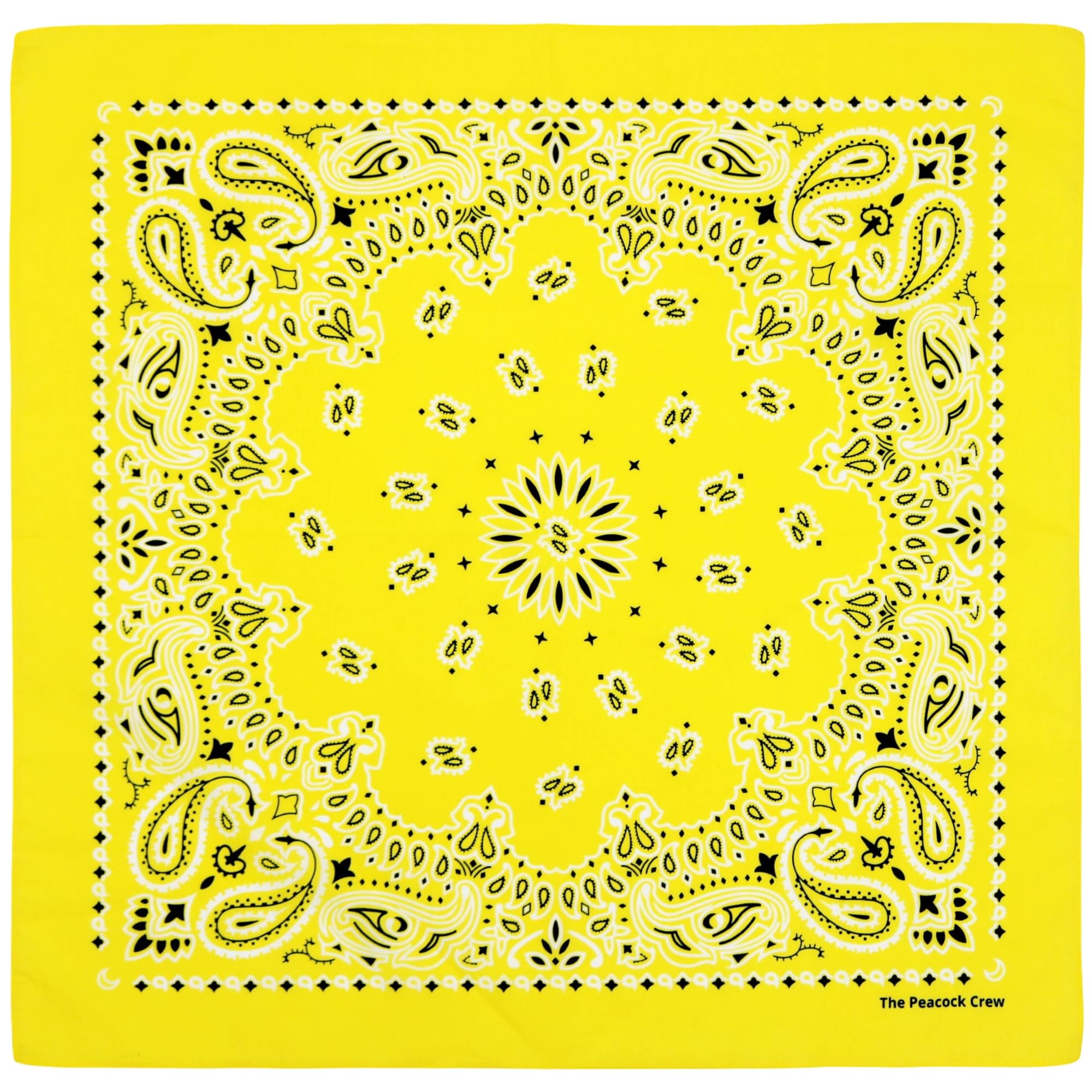 The Peacock Crew Premium Soft Cotton Designer Bandana for Men and Women 22x22 in